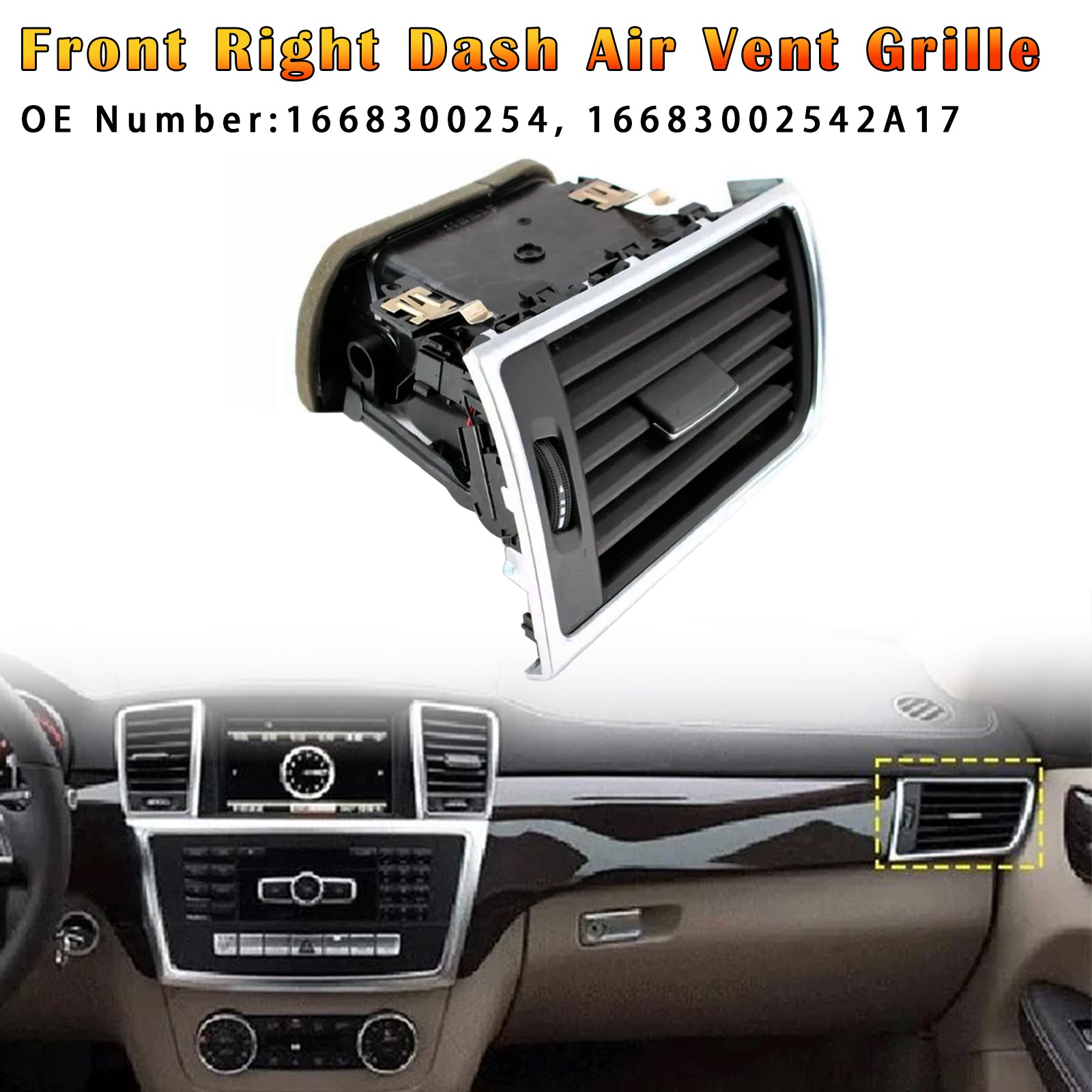 Front Right Dash Air Vent Grille For Benz W166 X166 GL450 ML400 2012-2015