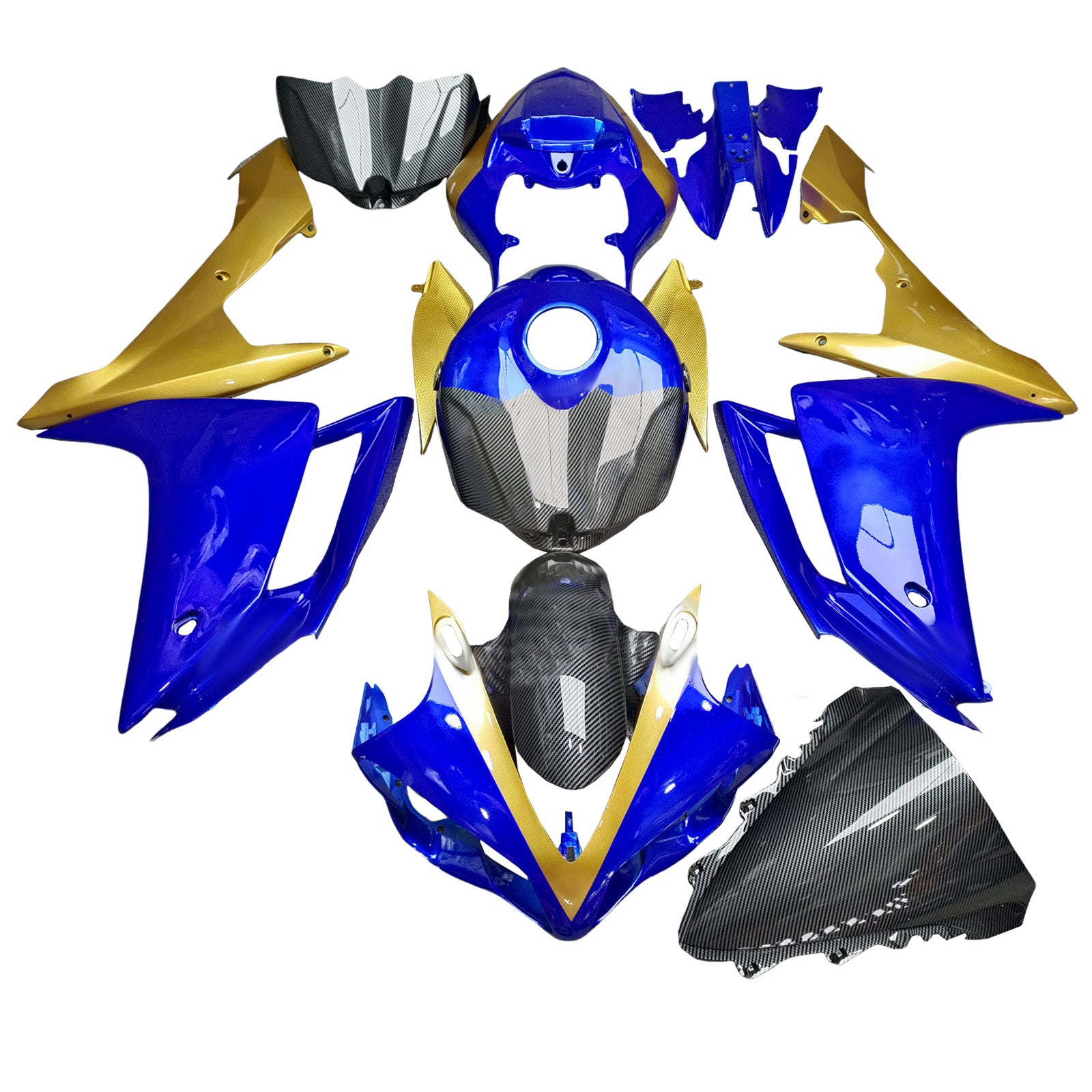 Injectiekuipset carrosserie kunststof ABS voor Yamaha YZFR1 YZF-R1 2007-2008