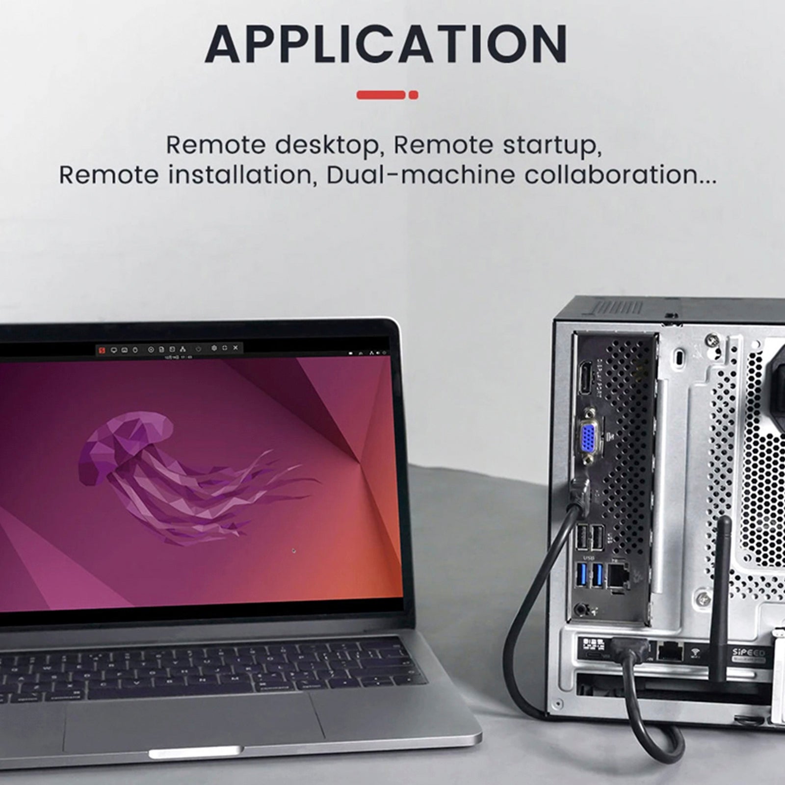 Sipeed NanoKVM-PCIe-afstandsbedieningsserver RISC-VPiKVM installatie op afstand van het bureaublad