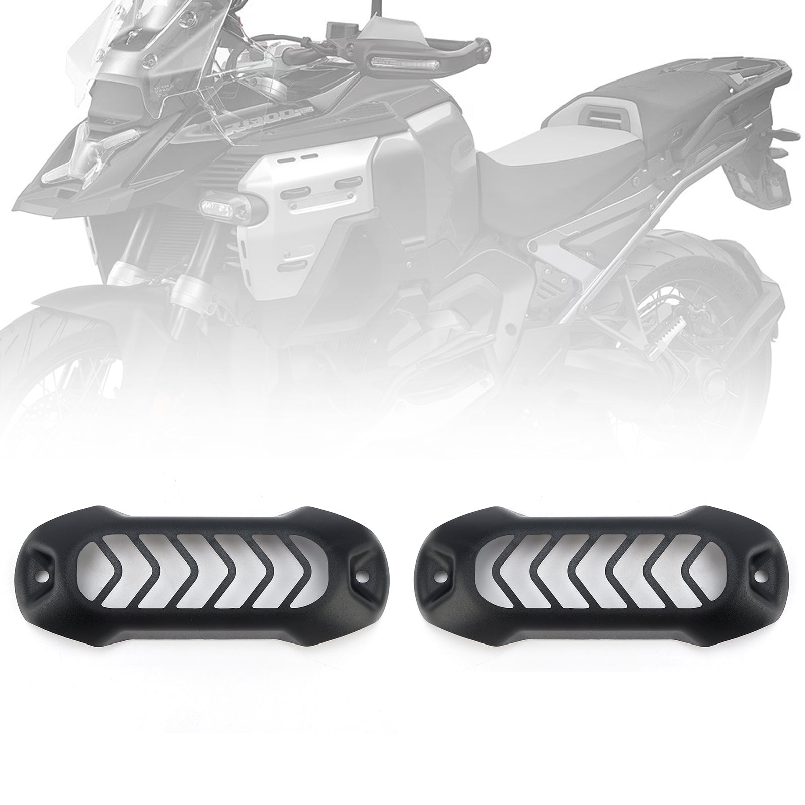 2024-2025 BMW R1300GS ADV LED Cover Cover Spot Spot Light Guard Grill Grill Black