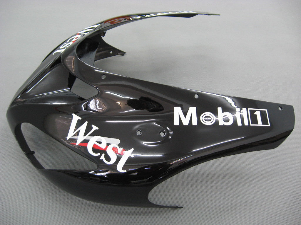 2006-2007 Kawasaki ZX 10R Amotopart Fairings Black White West Racing Customs Fairing