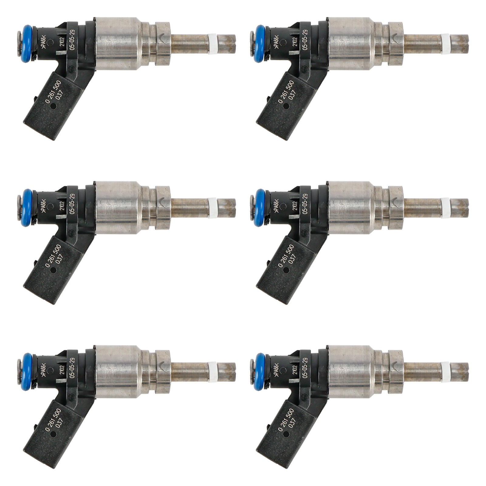 6PCS Fuel Injector 06E906036F Fit Fir Audi Q5 A4 A5 A6 3.2L V6 2008-2011 0261500037