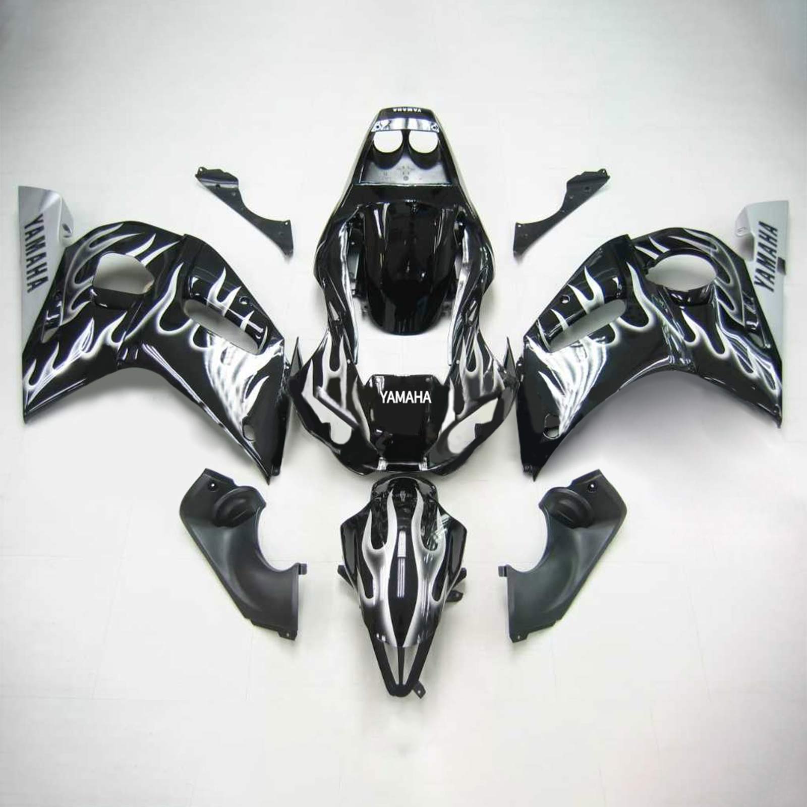 1998-2002 Yamaha YZF 600 R6 Injeksjon Fairing Kit Bodywork Plastic ABS #105