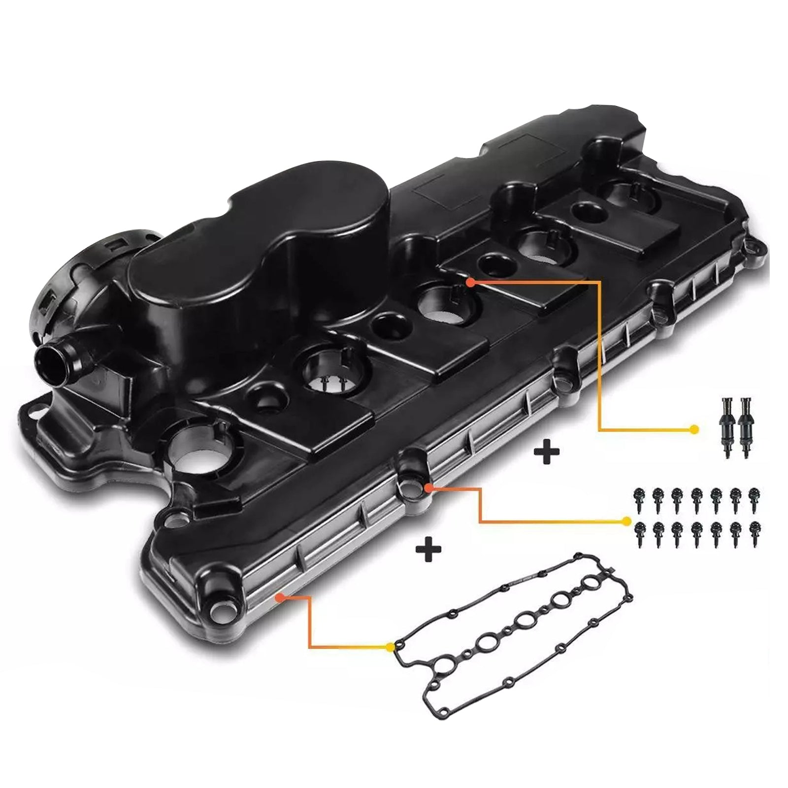 2006-2014 VW Golf 2.5L Tampa da válvula do motor com parafusos de junta Cap 07K103469L 07K103469L