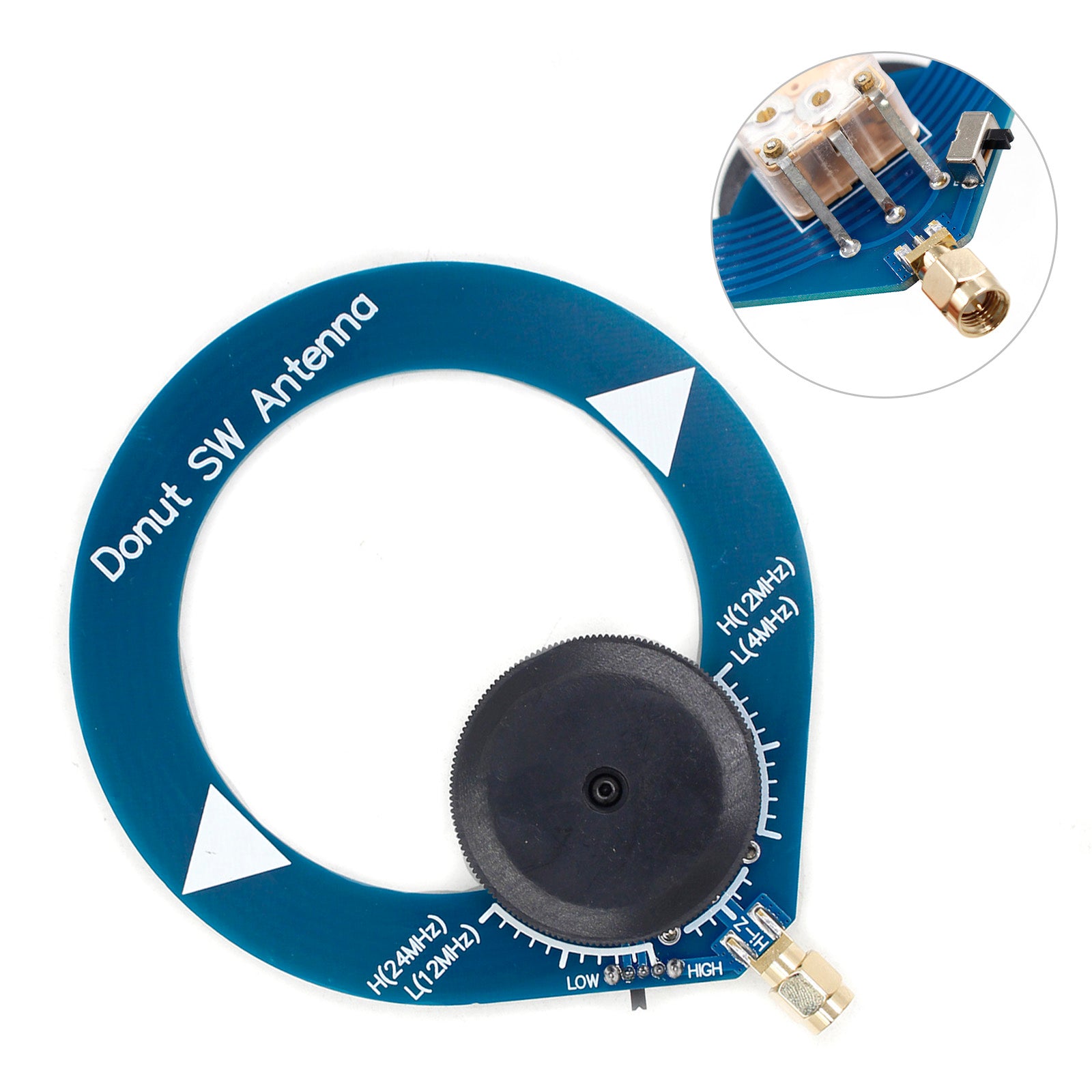 Donut Blue SW HF Antenna Mini Loop Antenna for Malahiteam DSP DSP2 Receiver