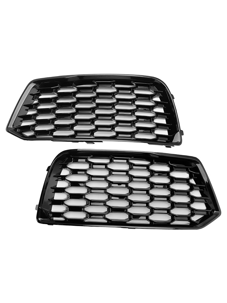 2018-2022 Audi Q5 Mesh 2PCS Front Bumper Cover Grill Grille Bezel Insert