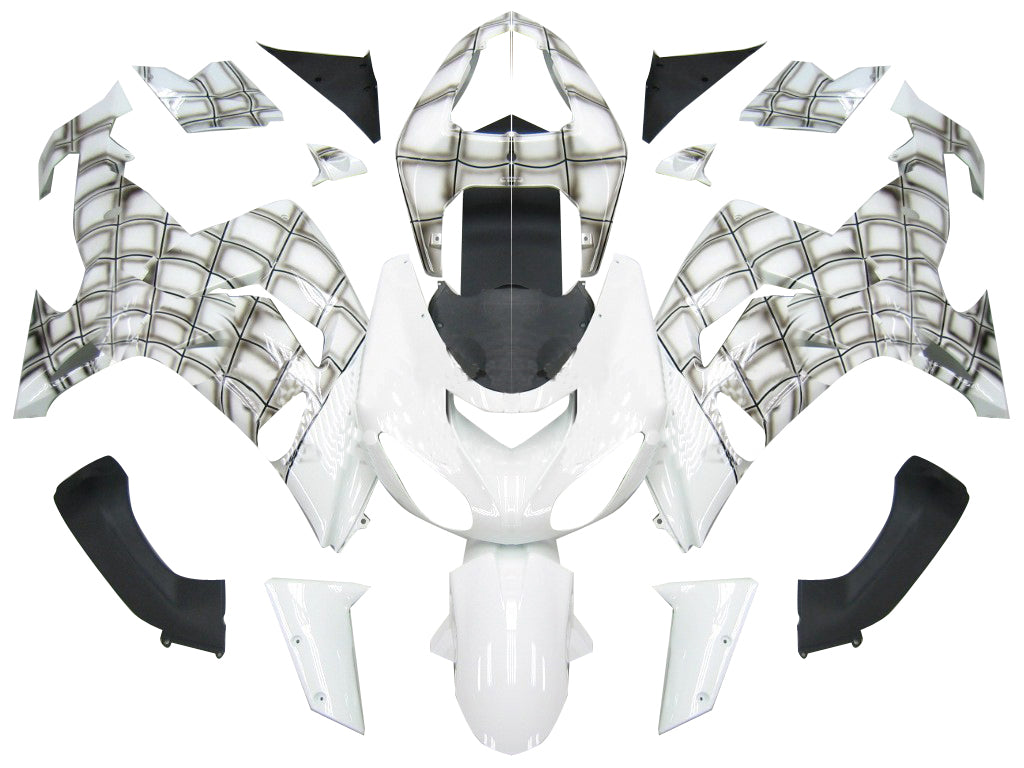 2006-2007 Kawasaki ZX 10R Blanc Spiderman Racing Carénages Générique