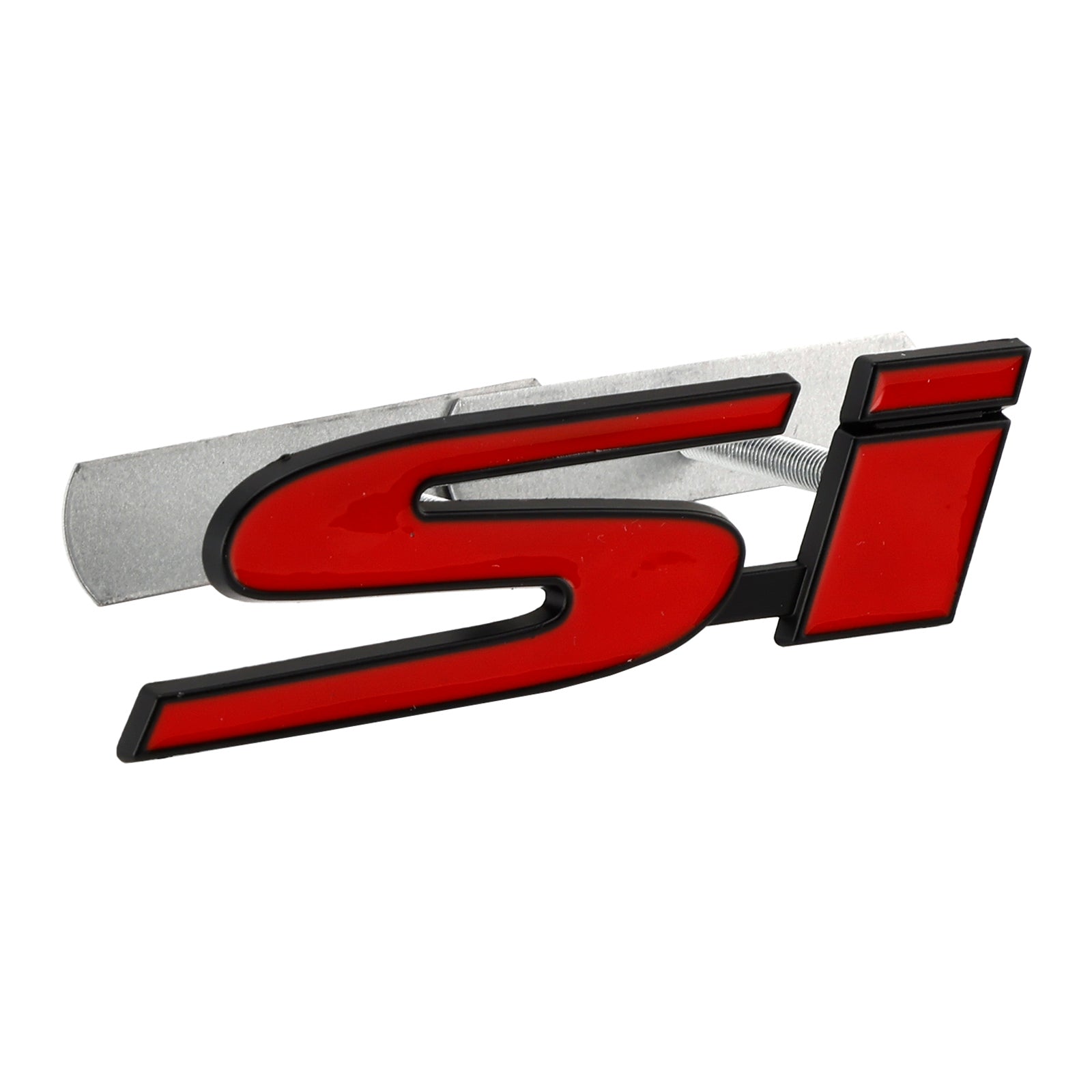 Si Front Grille Emblem Decal Badge for Honda red-black
