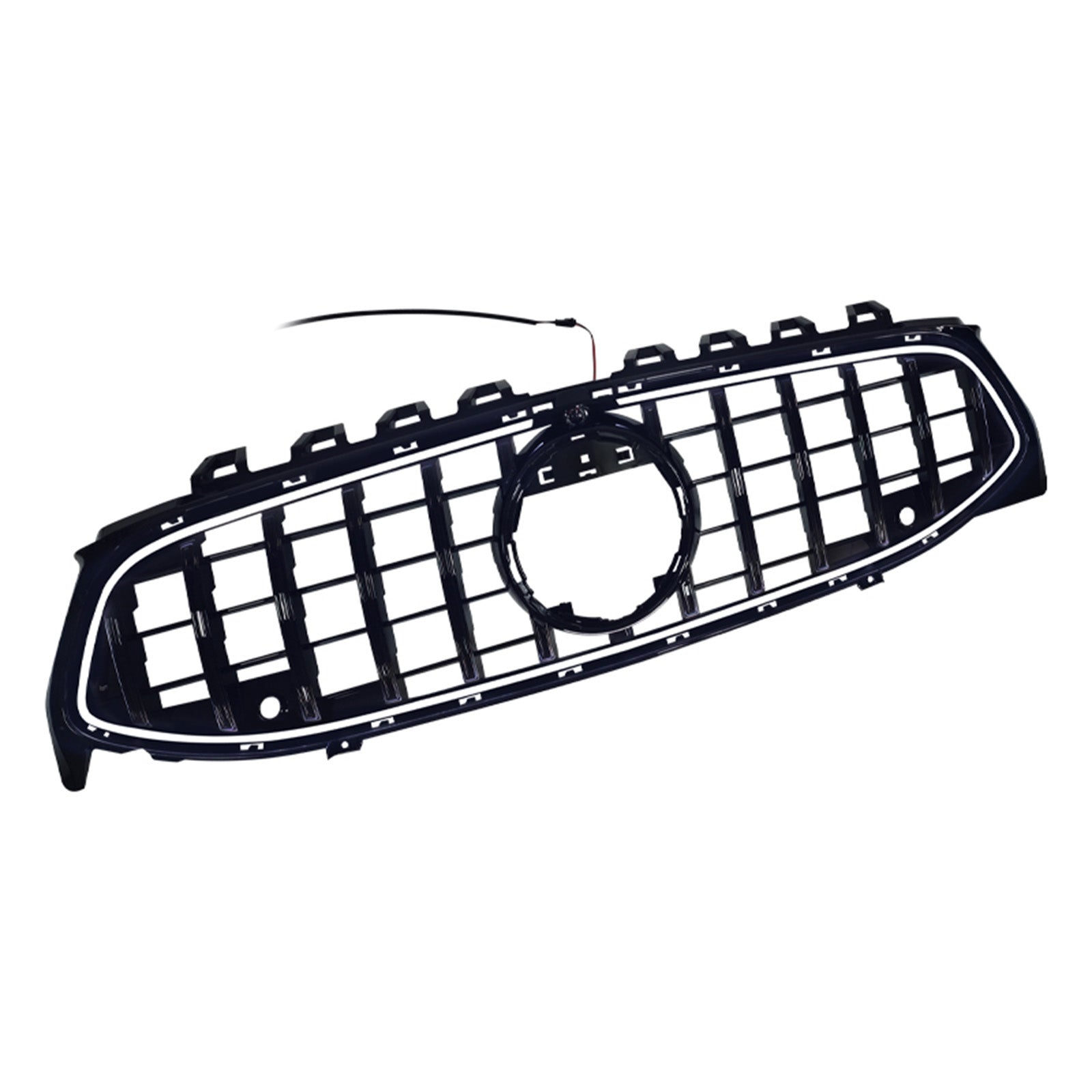 Black Front Bumper Grille Grill Fit Mercedes CLA-Class W118 C118 2020-2024 GT