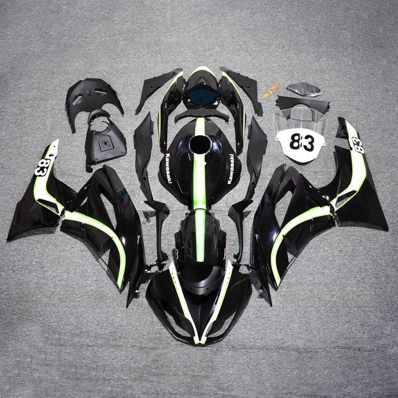 Kit carena iniezione carrozzeria in plastica ABS adatta per Kawasaki ZX6R 636 2009-2012