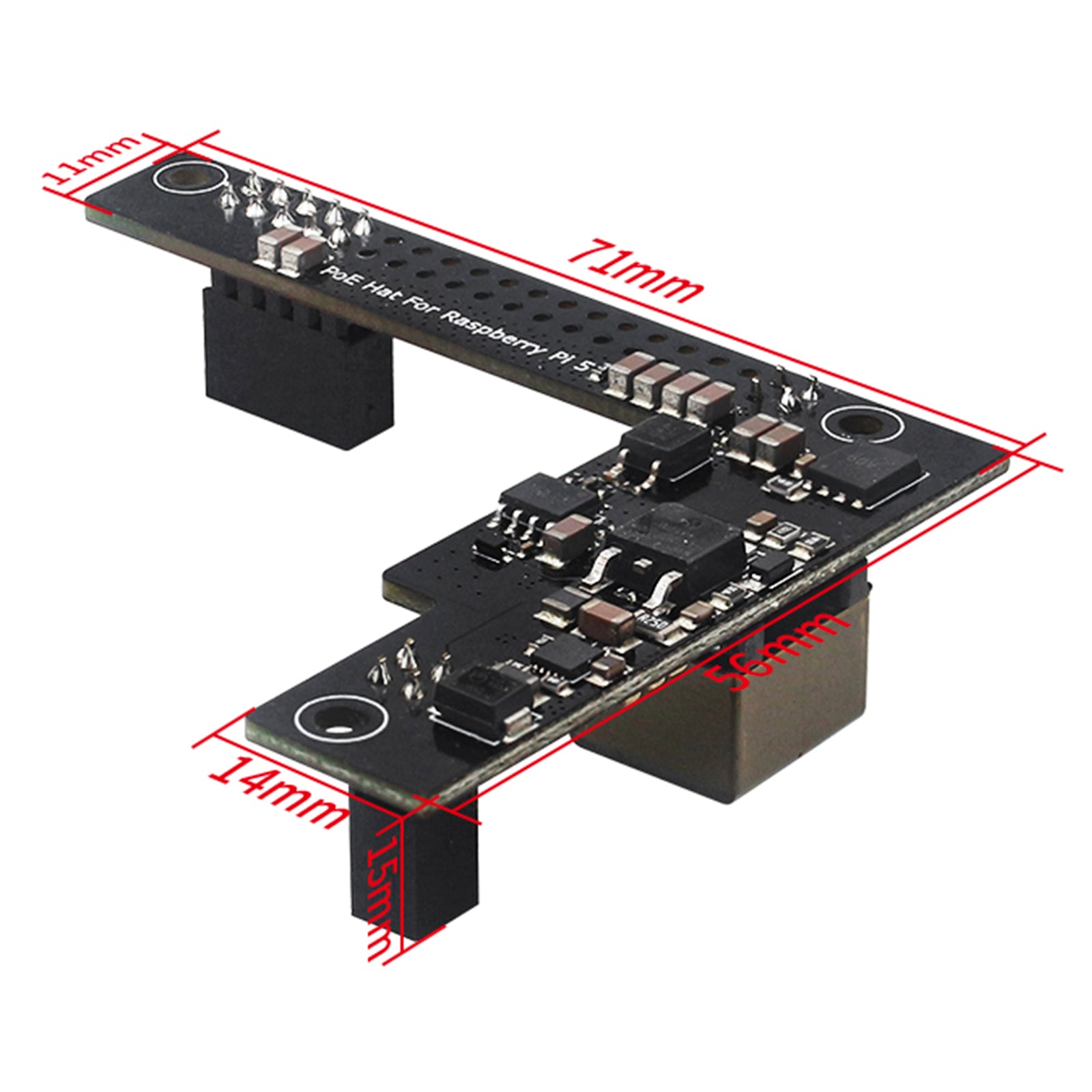 Raspberry Pi5 speciale POE-uitbreidingskaart 5V 4,5A geïsoleerde module koellichaam