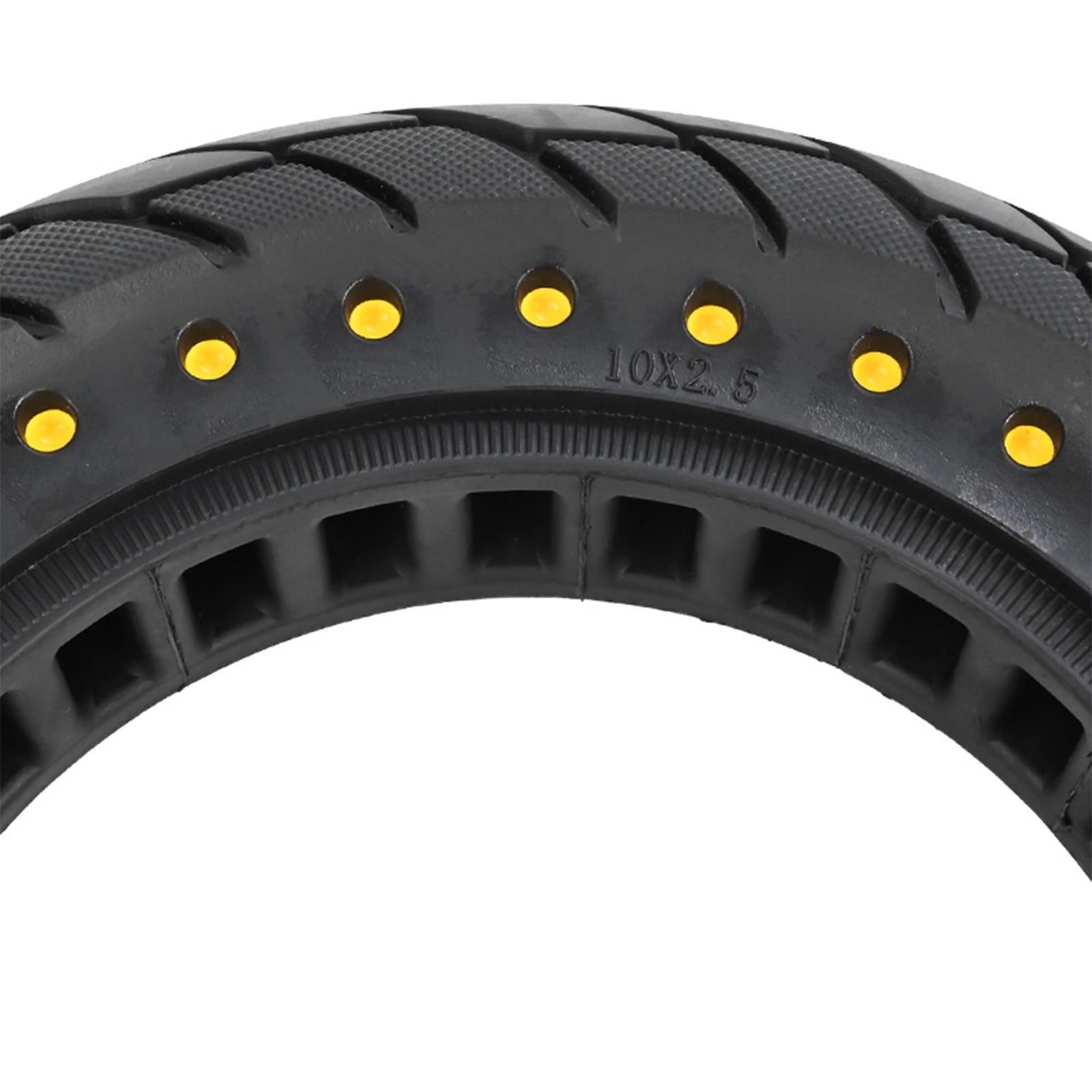 10x2.5 Rubber Solid Tire 60/70-6.5 for KUGOO M4 Honeycomb Tyre Replace