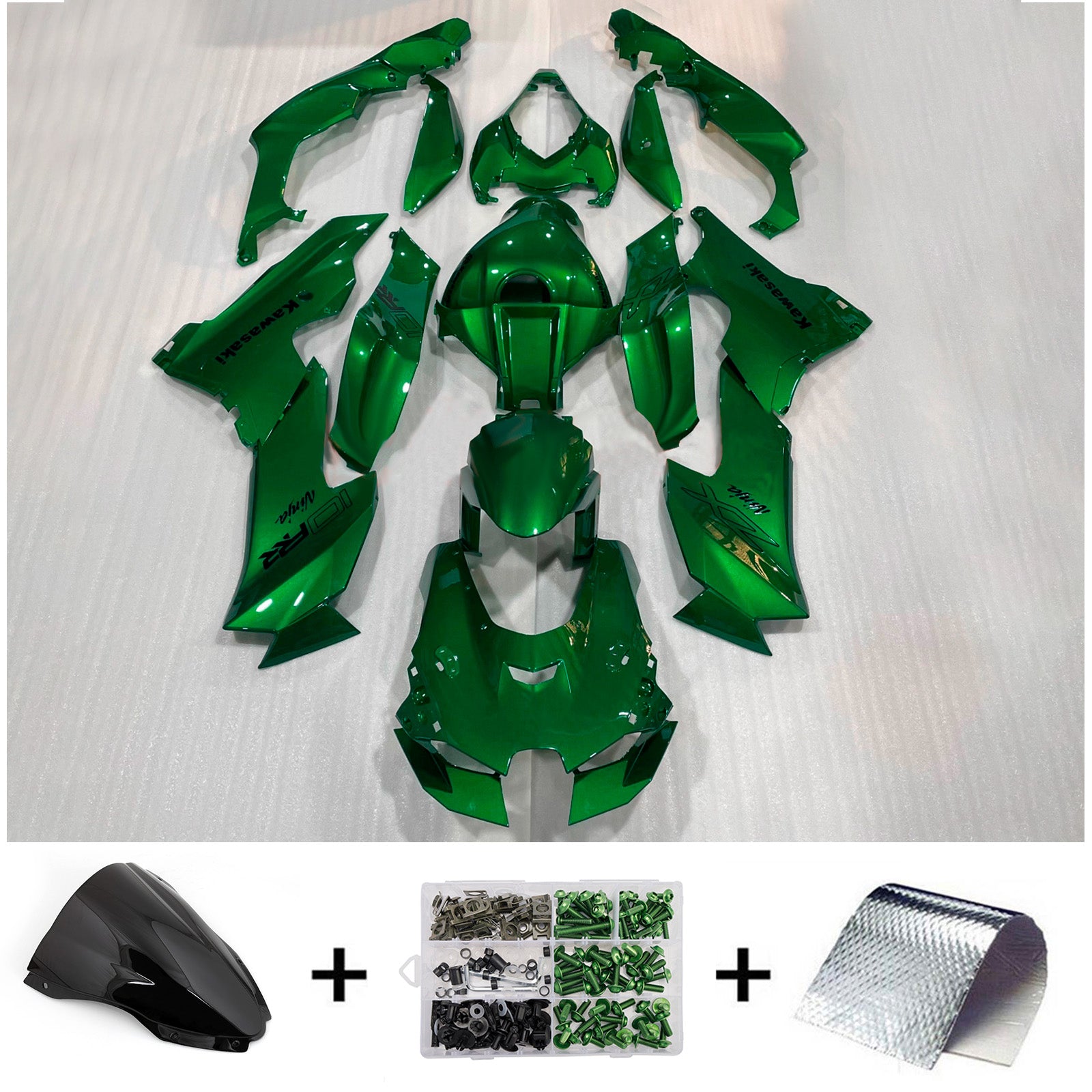 Kit carenatura iniezione Carrozzeria ABS adatto per Kawasaki ZX-10R ZX-10RR 2021-2025