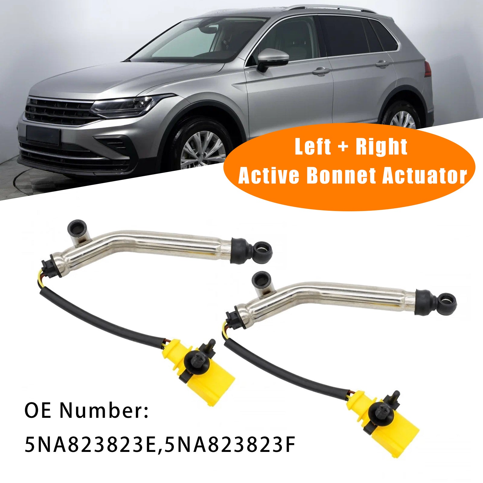 2X actionneur de capot actif 5NA823823E pour VW Tiguan AD1 AX1 2.0 TSI 1.4 TSI