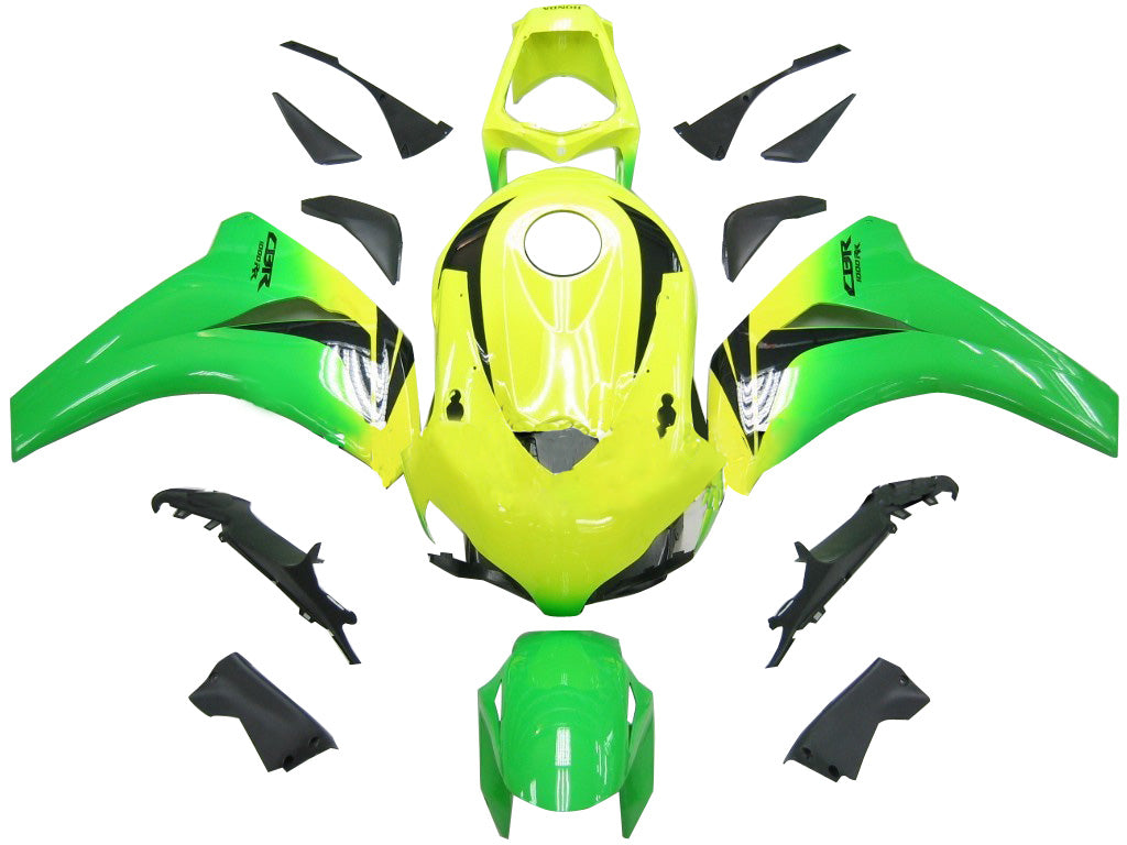 2008-2011 Honda CBR 1000 RR Yellow Green Honda Racing Fairings Generic