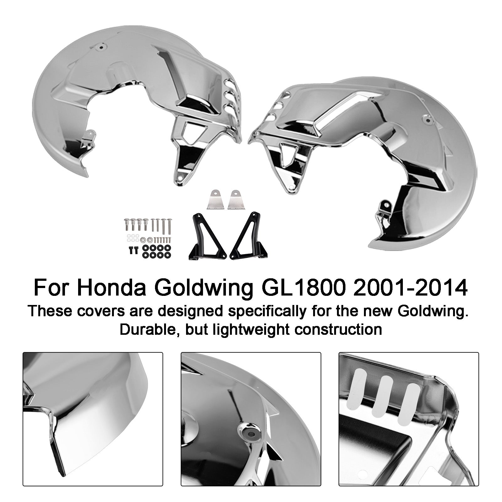 Front Brake Disc Rotor Covers For Honda Goldwing GL1800 F6B 01-15