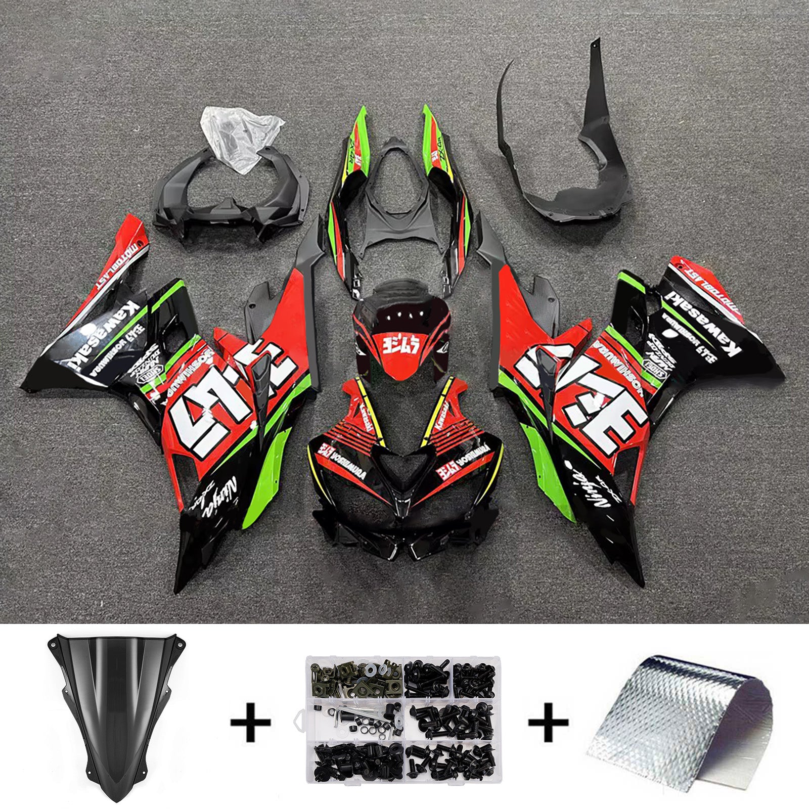 Kit carenatura iniezione adatto per Kawasaki Ninja ZX-25R ZX-4R ZX-4RR 2019-2025