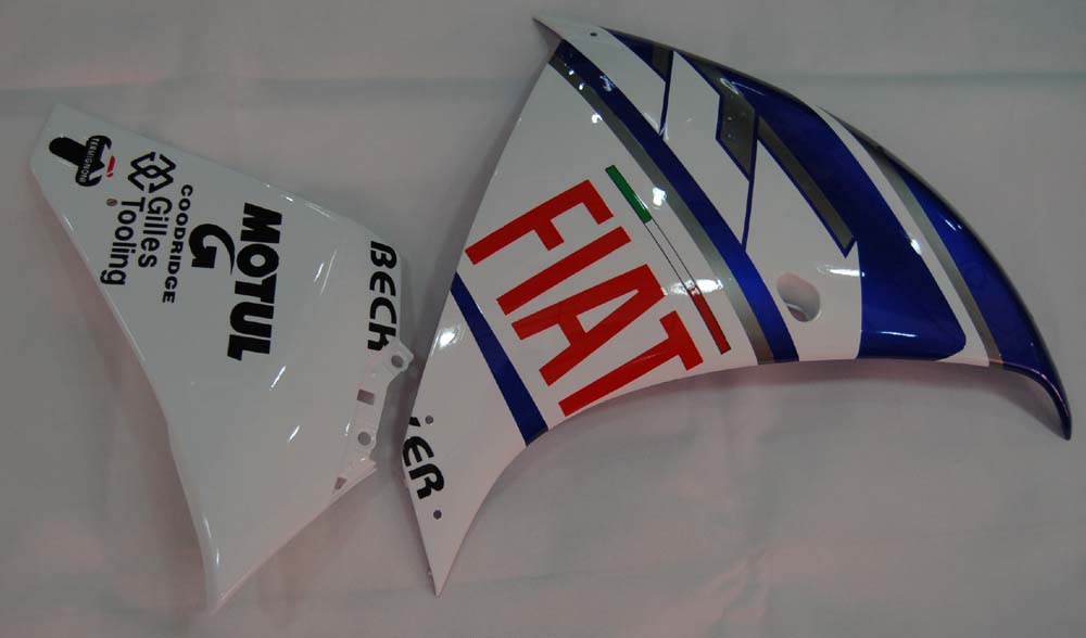 2009-2011 Yamaha YZF-R1 Blanc Bleu FIAT Racing Carénages Générique