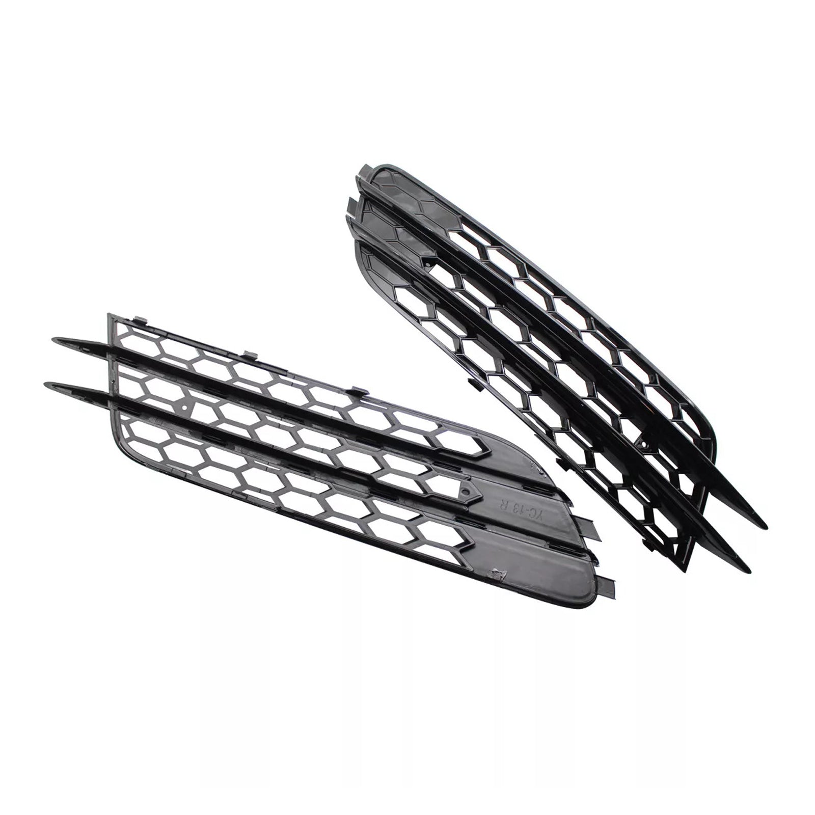 2012-2015 Audi A4 C7 Front Bumper Honeycomb Fog Grille Cover Black