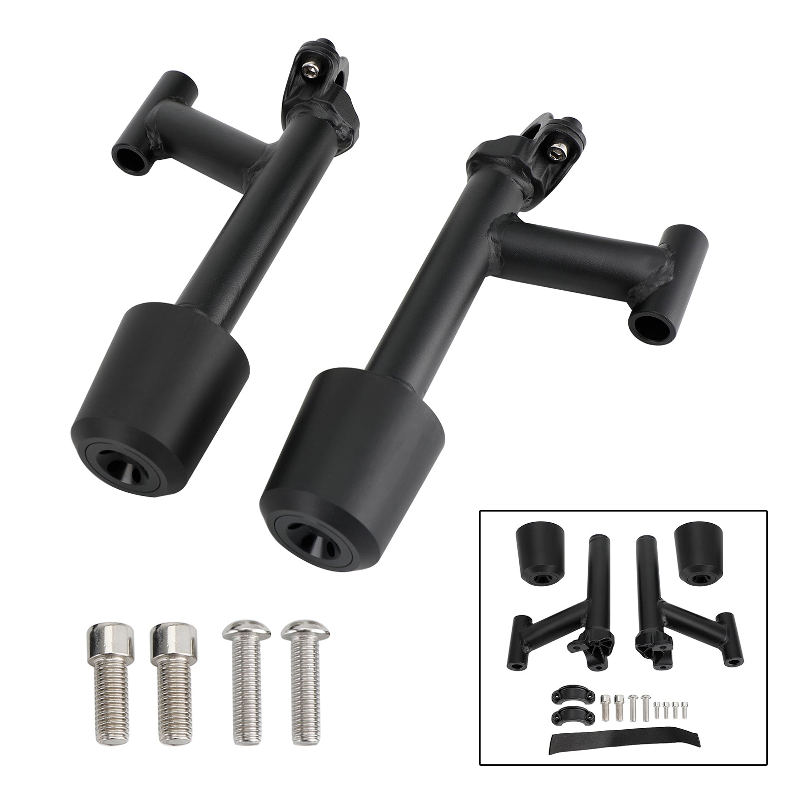 Cnc Anti-Crash Frame Sliders Protector Black Fit For Rc390 Rc 390 2022-2023