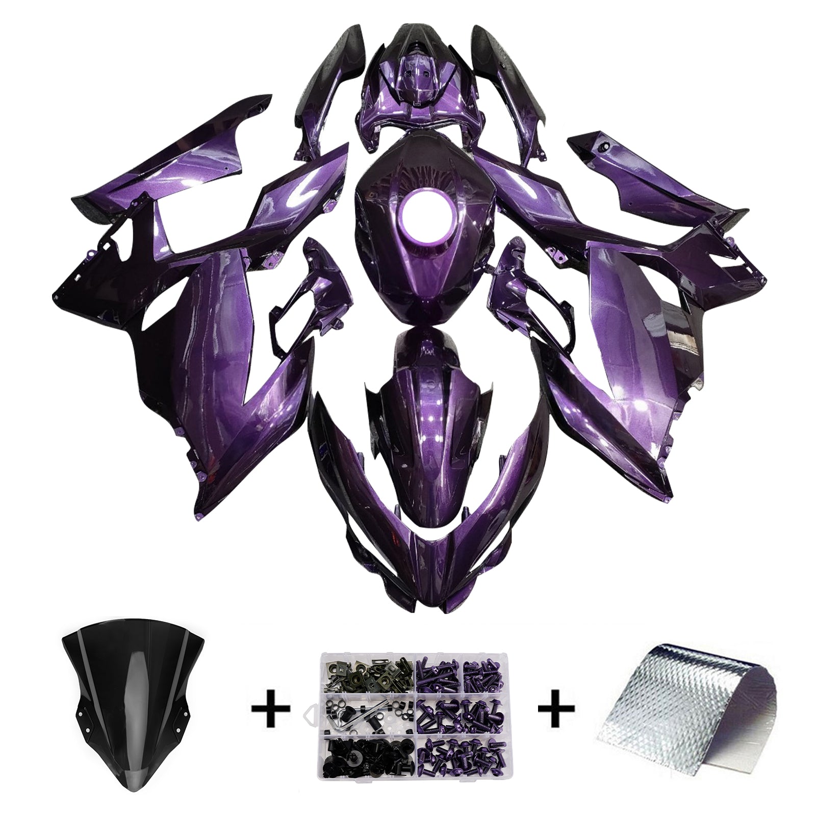 Injectiekuipset carrosserie kunststof ABS geschikt voor Kawasaki EX400 Ninja400 2018-2024
