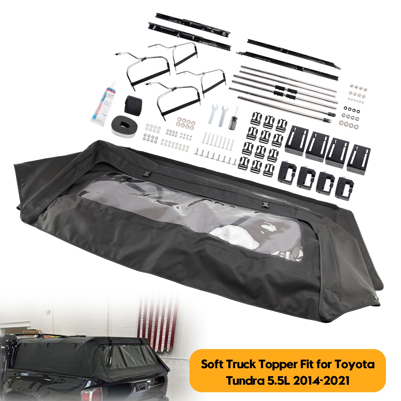 2014-2021 Toyota Tundra 5.5L Soft Truck Topper