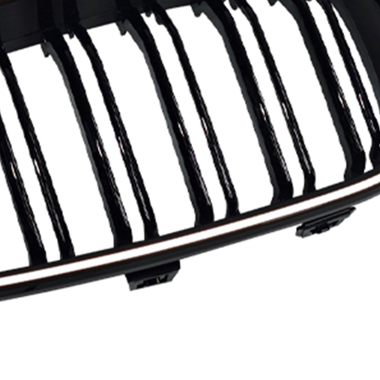 Dual Slat Front Bumper Grille Fit BMW 3 Series F34 GT 2013-2019 Gloss Black