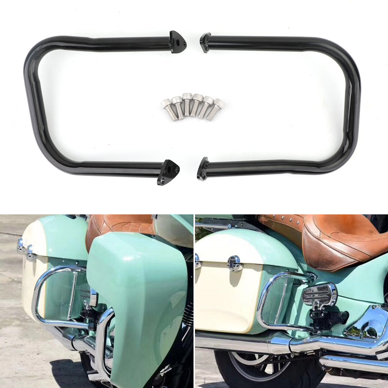 ACHTER CRASH BAR MOTORBESCHERMING ZWART Geschikt voor Indian Chieftain Roadmaster 14-21