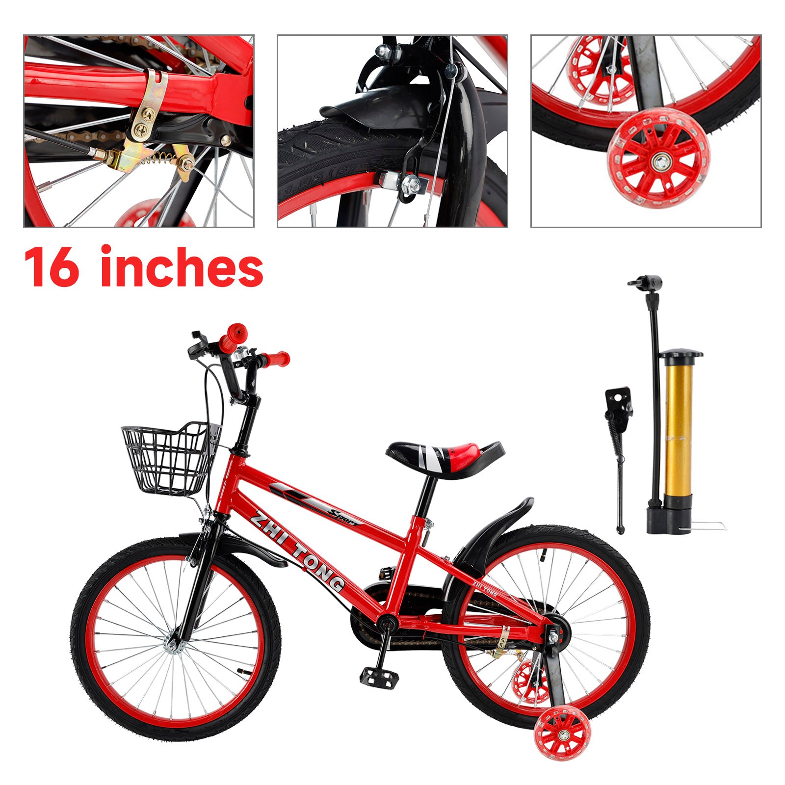 16 inches Kid's Bike Child Bicycle Boys and Girls with auxiliary wheels
