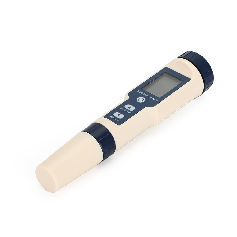 5in1 PH/TDS/EC/Zoutgehalte/Temperatuur Digitale Waterkwaliteit Tester Meter Testtool