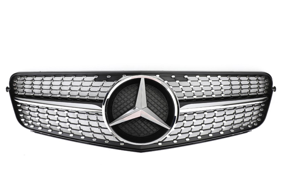 Benz Classe C 2008-2014W204 Grille de calandre avant chromée noire diamantée générique C180/C200/C230/C250/C280/C300/C350