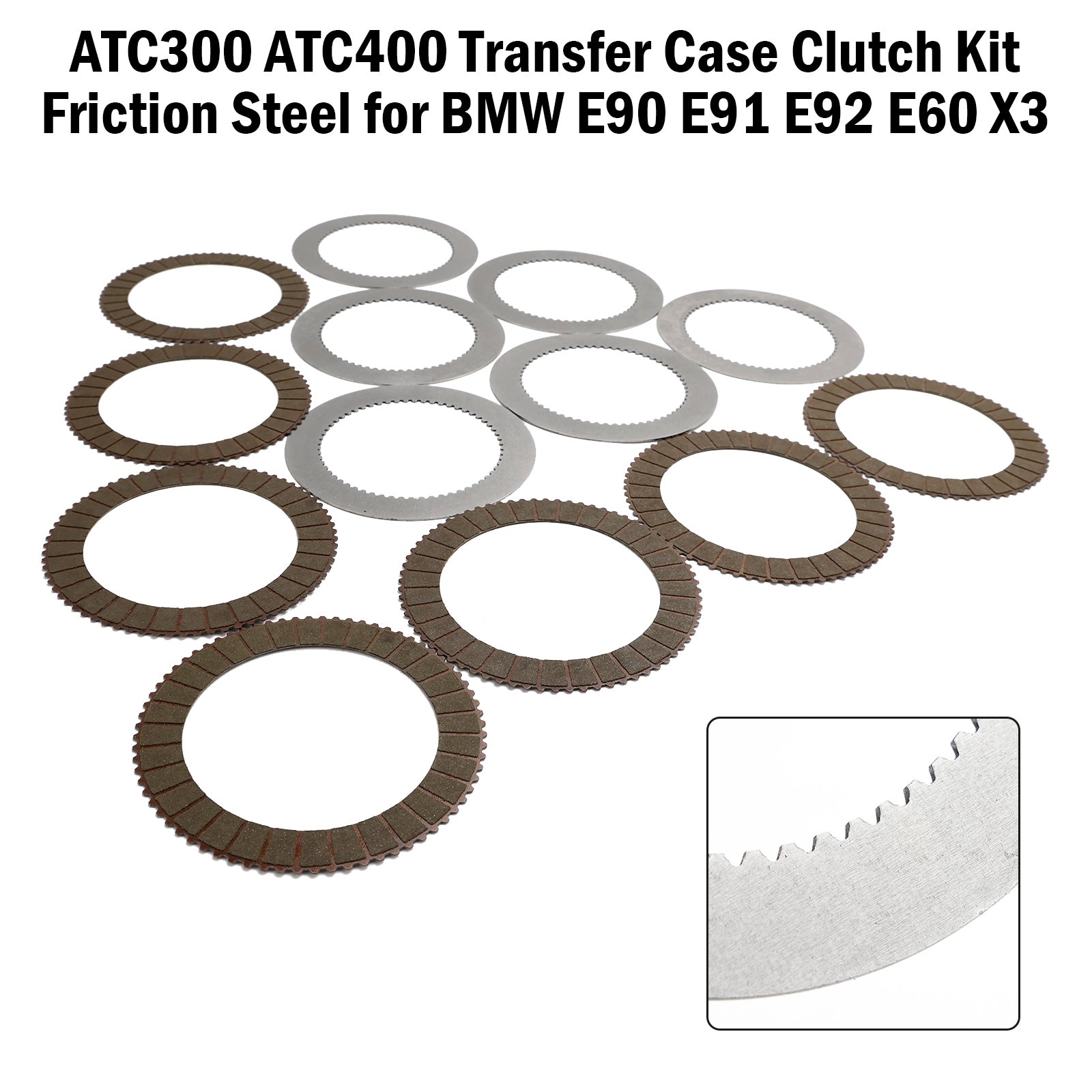 ATC300 ATC400 Overføringskasse Clutchsett Friksjonsstål for BMW E90 E91 E92 E60 X3