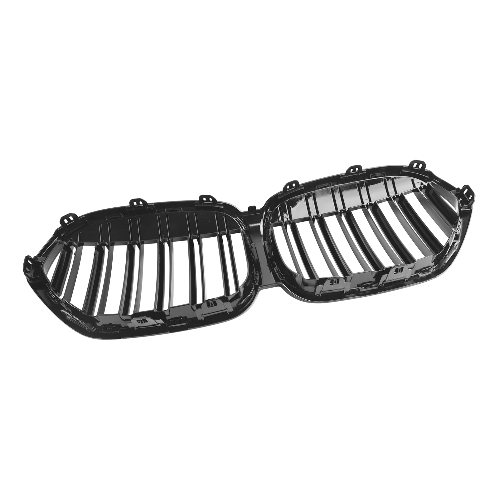 2019-2021 BMW X1 F48 F49 Grille de calandre avant noire brillante à double lamelles