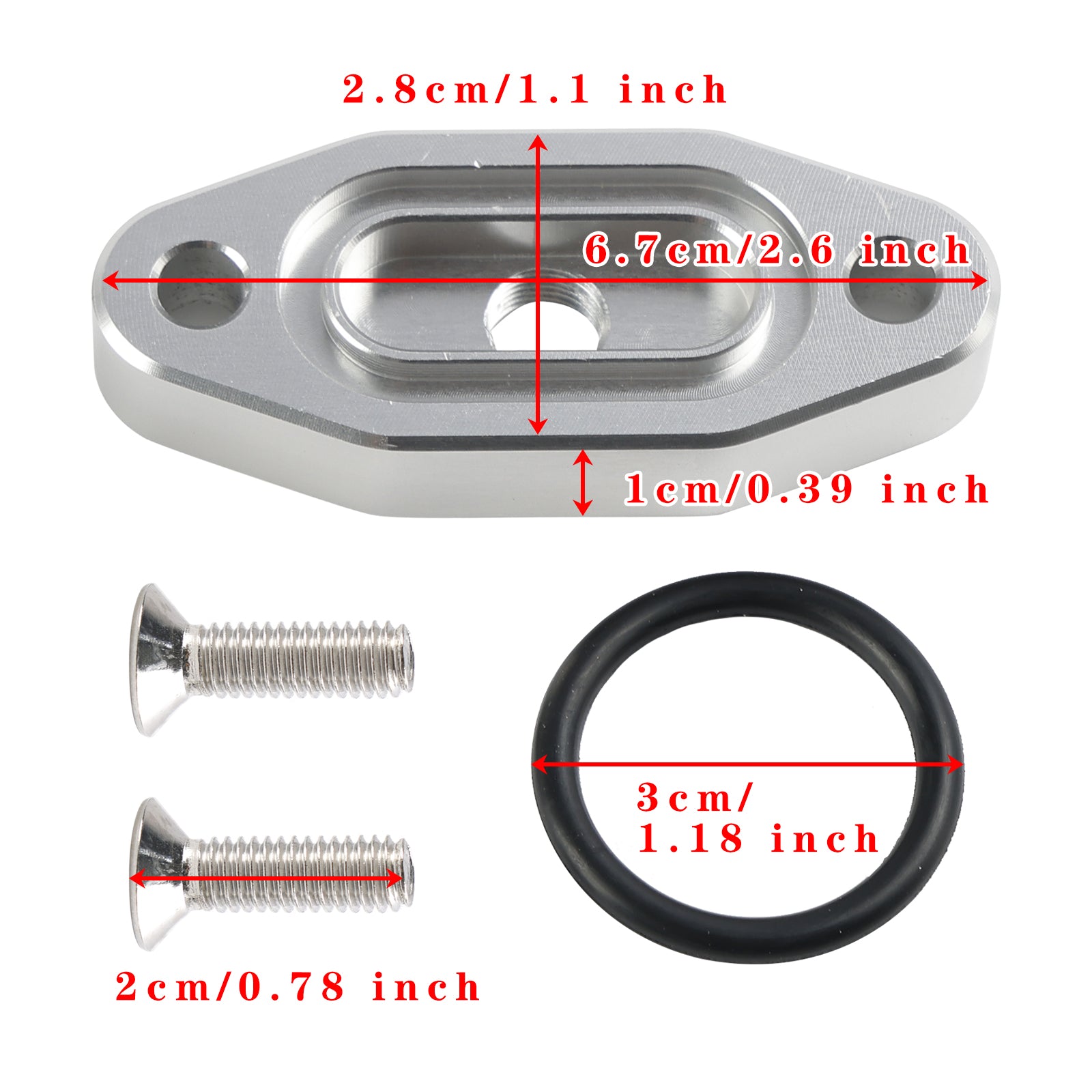 LS1 1/8"npt Turbo-olietoevoer/meterpoortadapter 551608 Voor op LS gebaseerde motoren