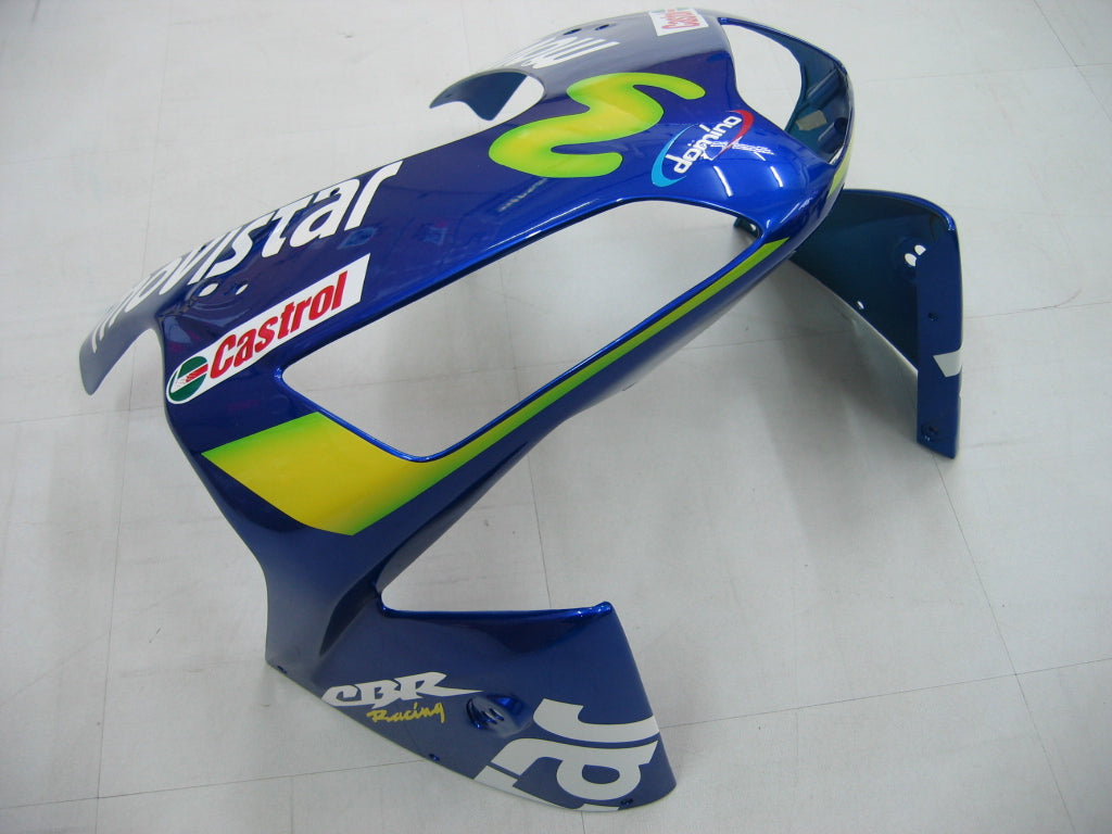 2003-2004 Honda CBR 600 RR blauw en groen Movistar Racing stroomlijnkappen algemeen