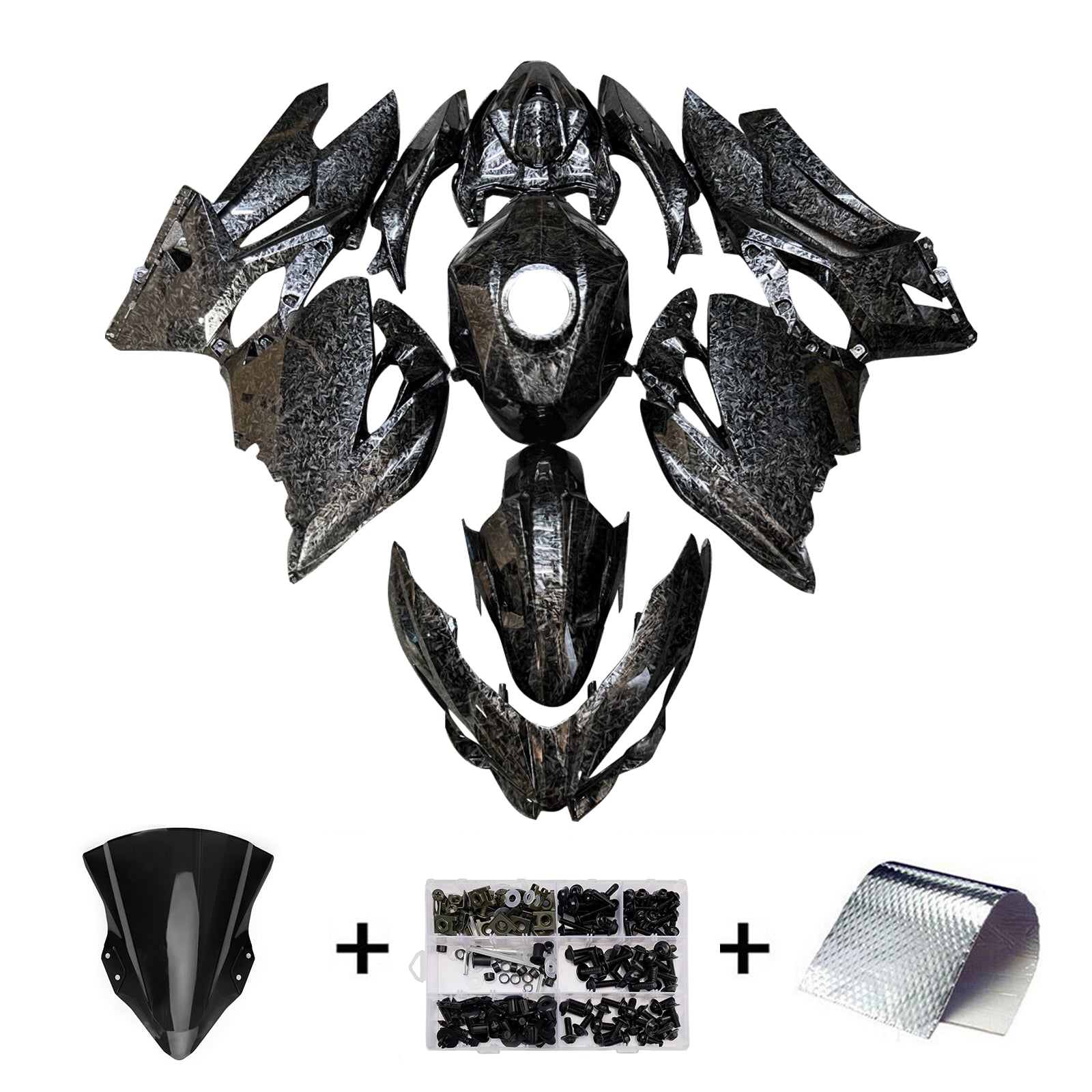 Injectiekuipset carrosserie kunststof ABS geschikt voor Kawasaki EX400 Ninja400 2018-2024