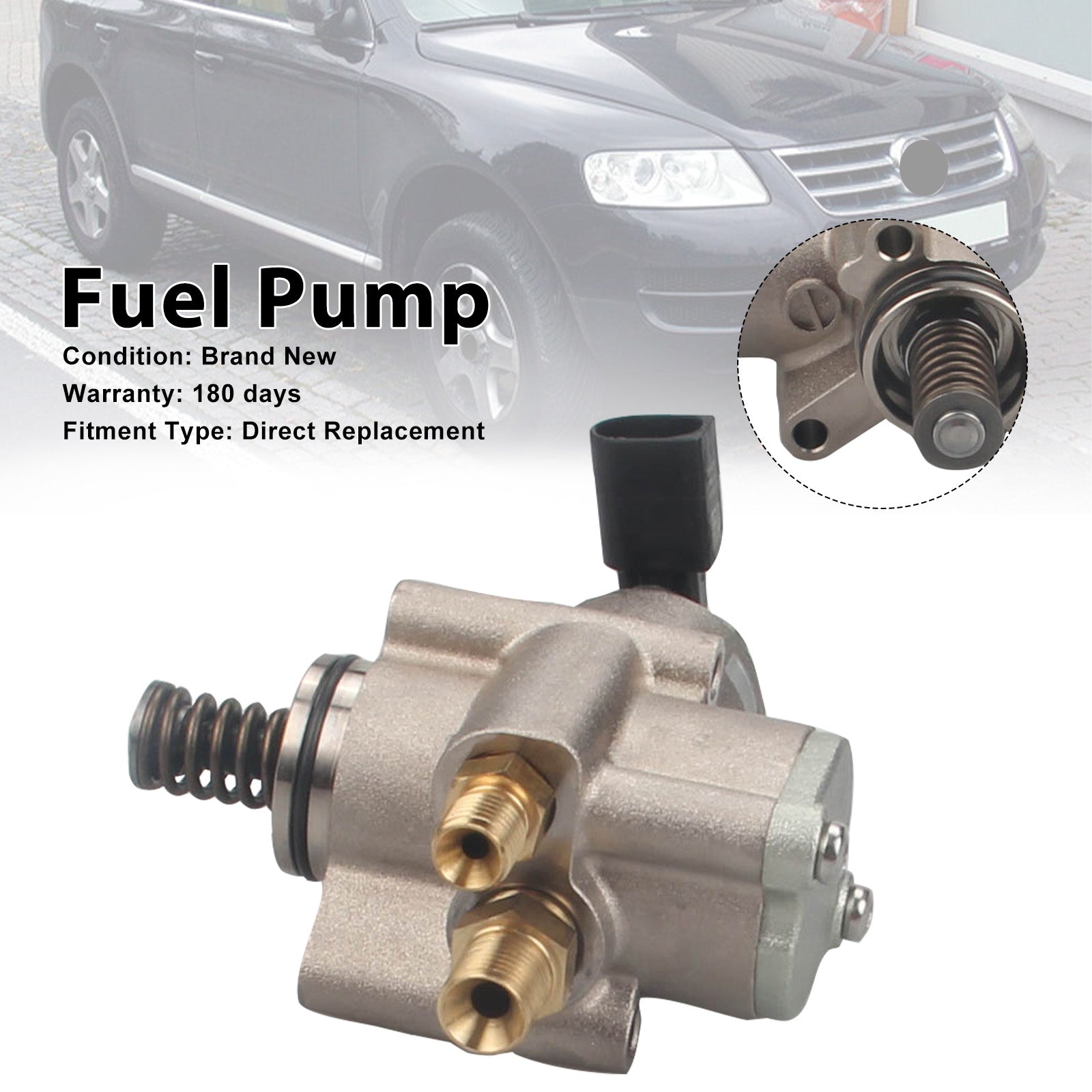 Right High Pressure Fuel Pump 079127026AC Fit Audi A6 Quattro 2007-2008 VW 4.2