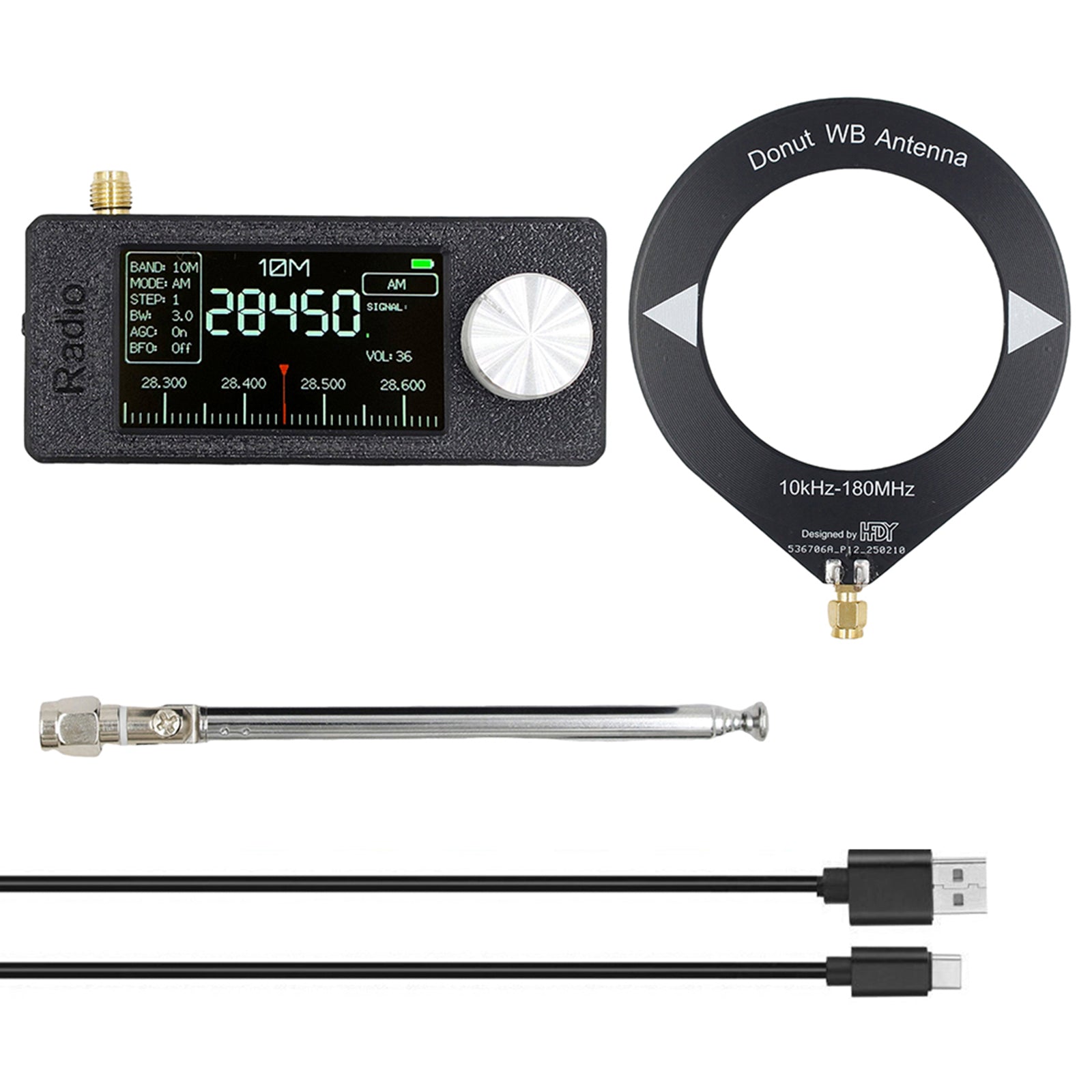 SI4732 Draagbare radio 0,5-108 MHz LSB AM FM Mini Pocket All-Band Radio-ontvanger