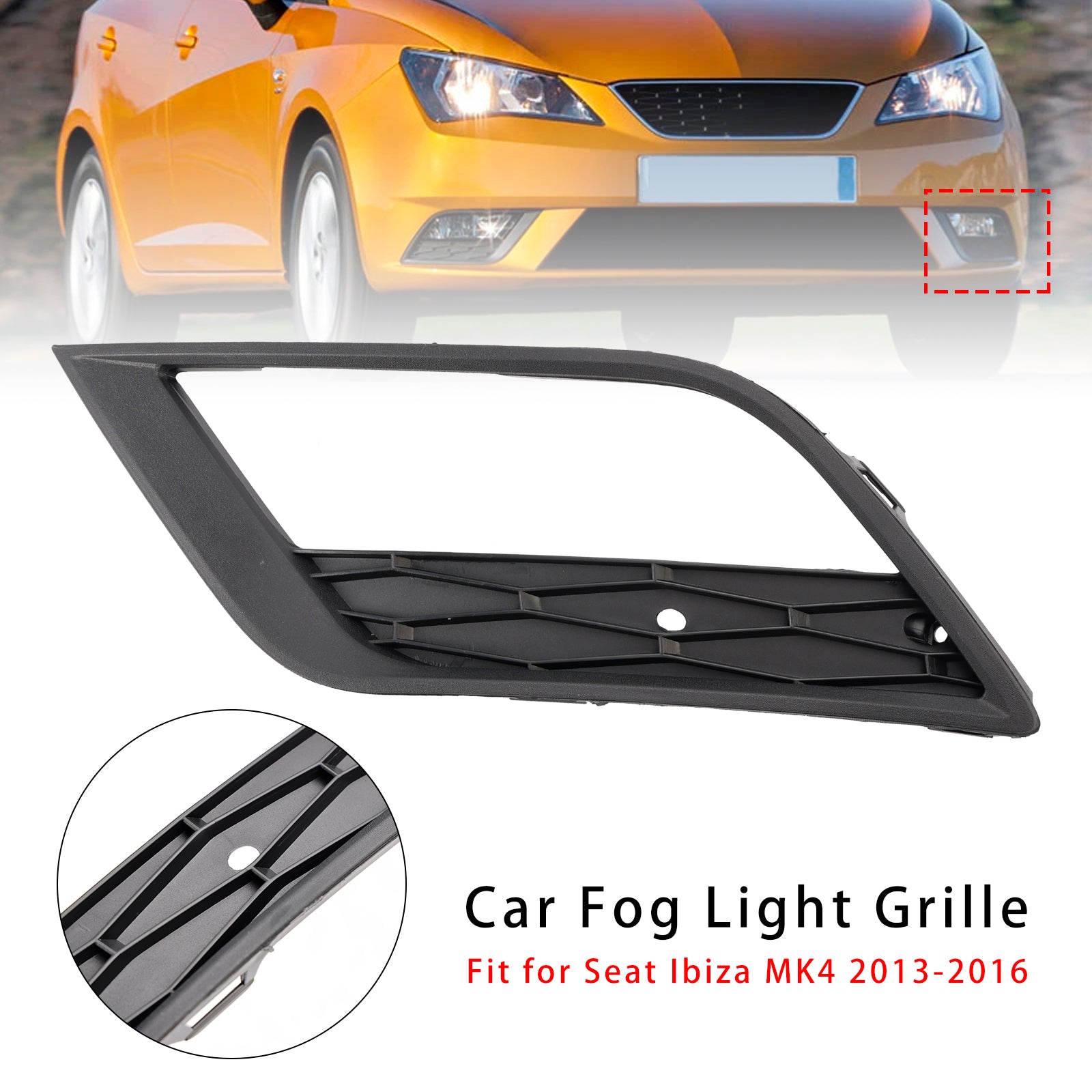 2013-2016 SEAT IBIZA MK4 FOG LIGHT GRILLE VÄNSTER SIDA 6J0853665F