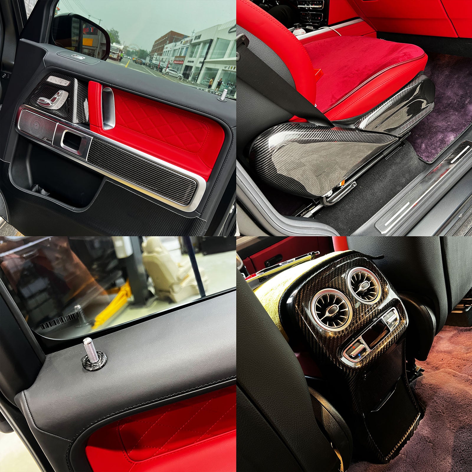 Carbon Fiber Seat Side Panel Cover Trim Fit Mercedes Benz W464 W465 2019-2026