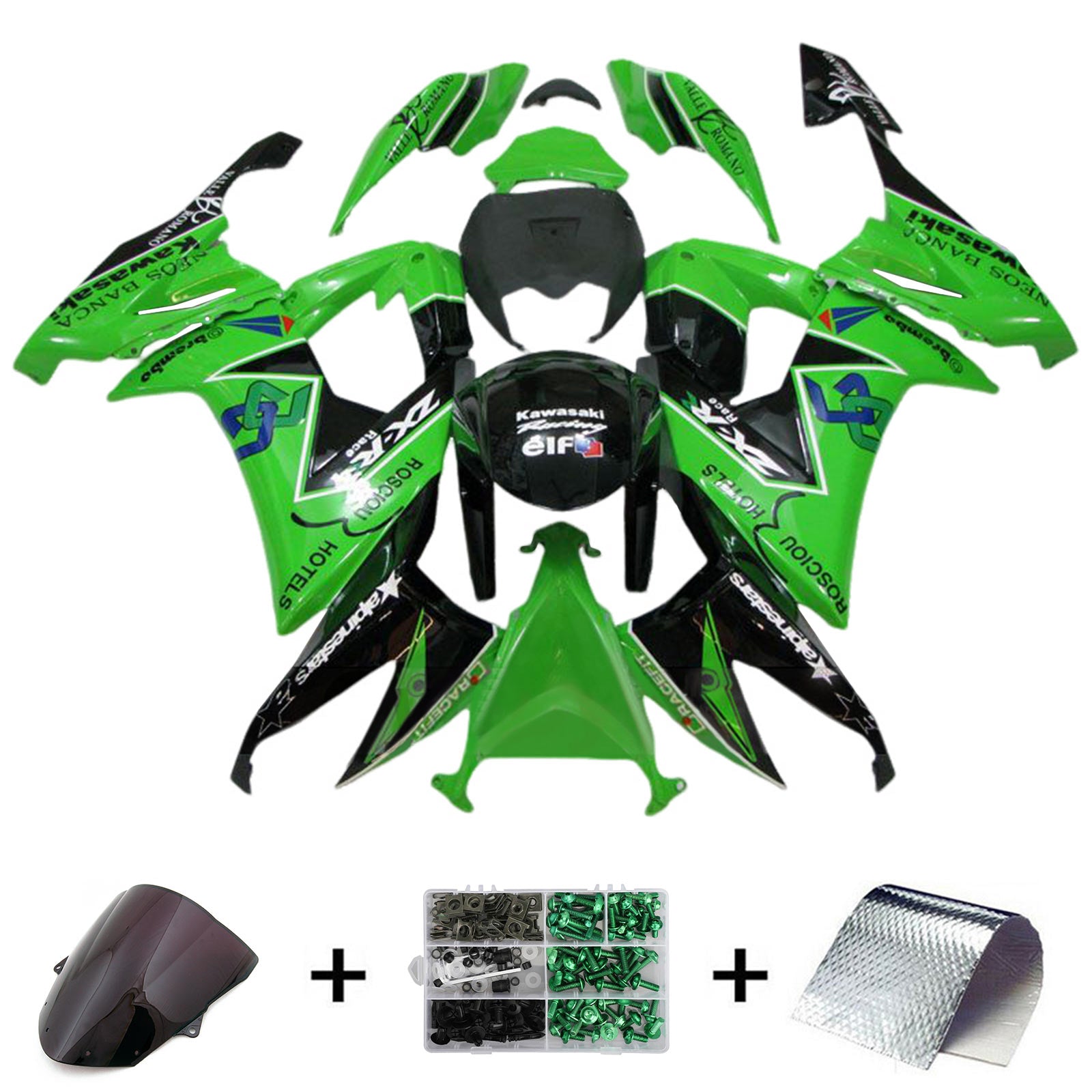 2008-2010 Kawasaki ZX10R Injection Fairing Kit Bodywork Plastic ABS