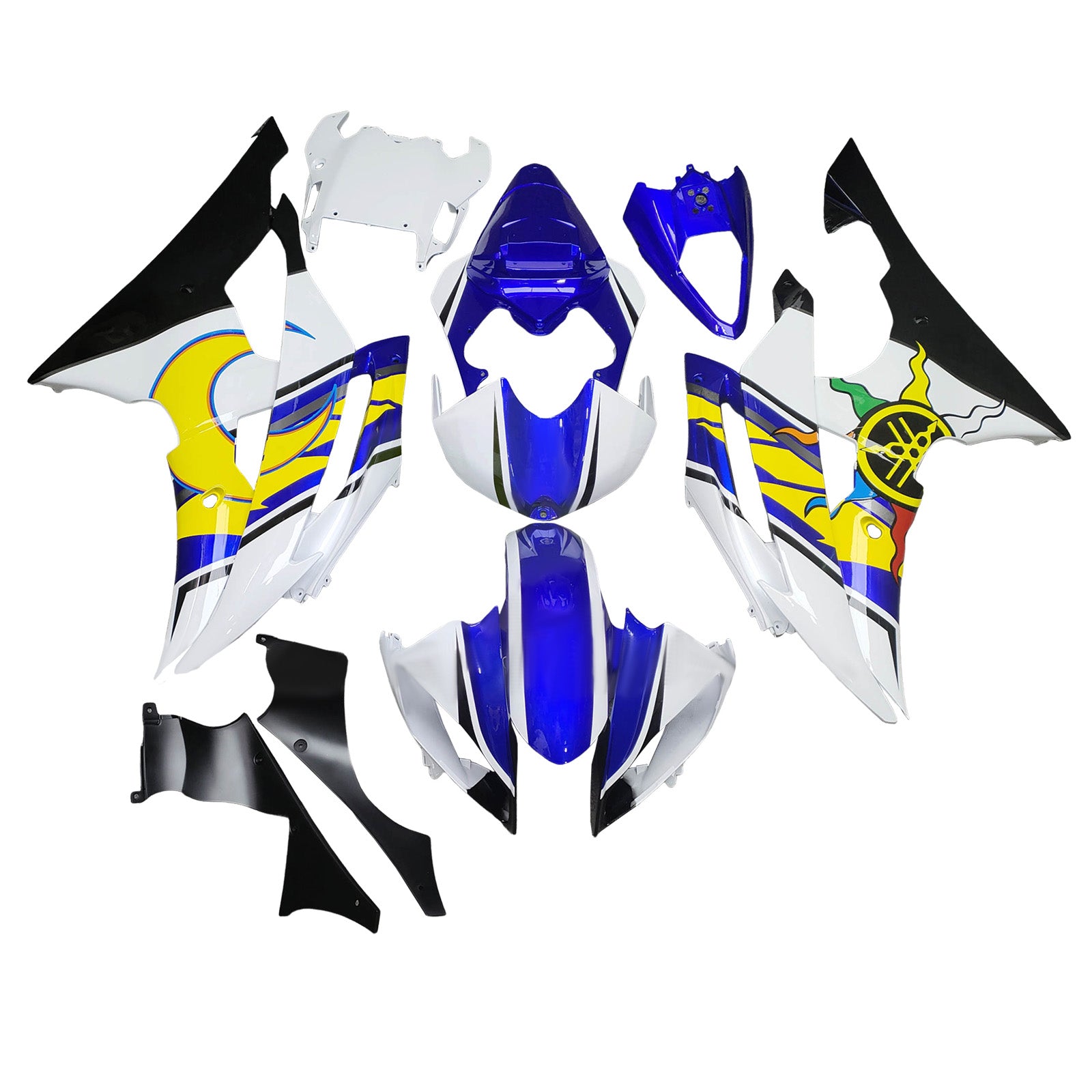 Kit de carénage d'injection carrosserie plastique ABS pour Yamaha YZFR6 YZF-R6 2008-2016