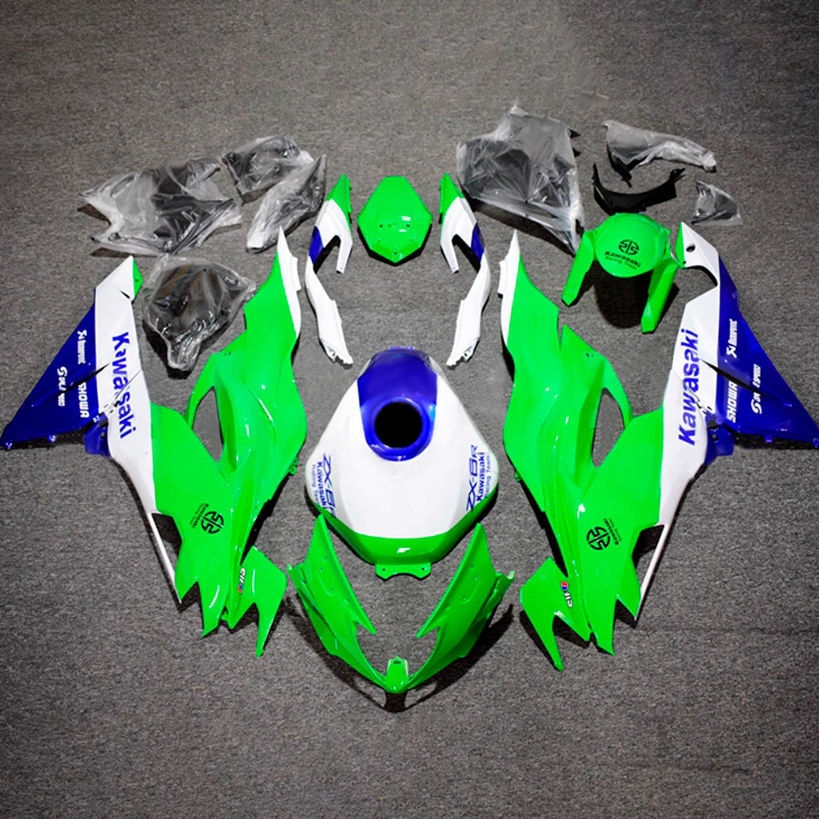 Injection Fairing Kit Bodywork Plastic ABS fit For Kawasaki ZX6R 2019-2023