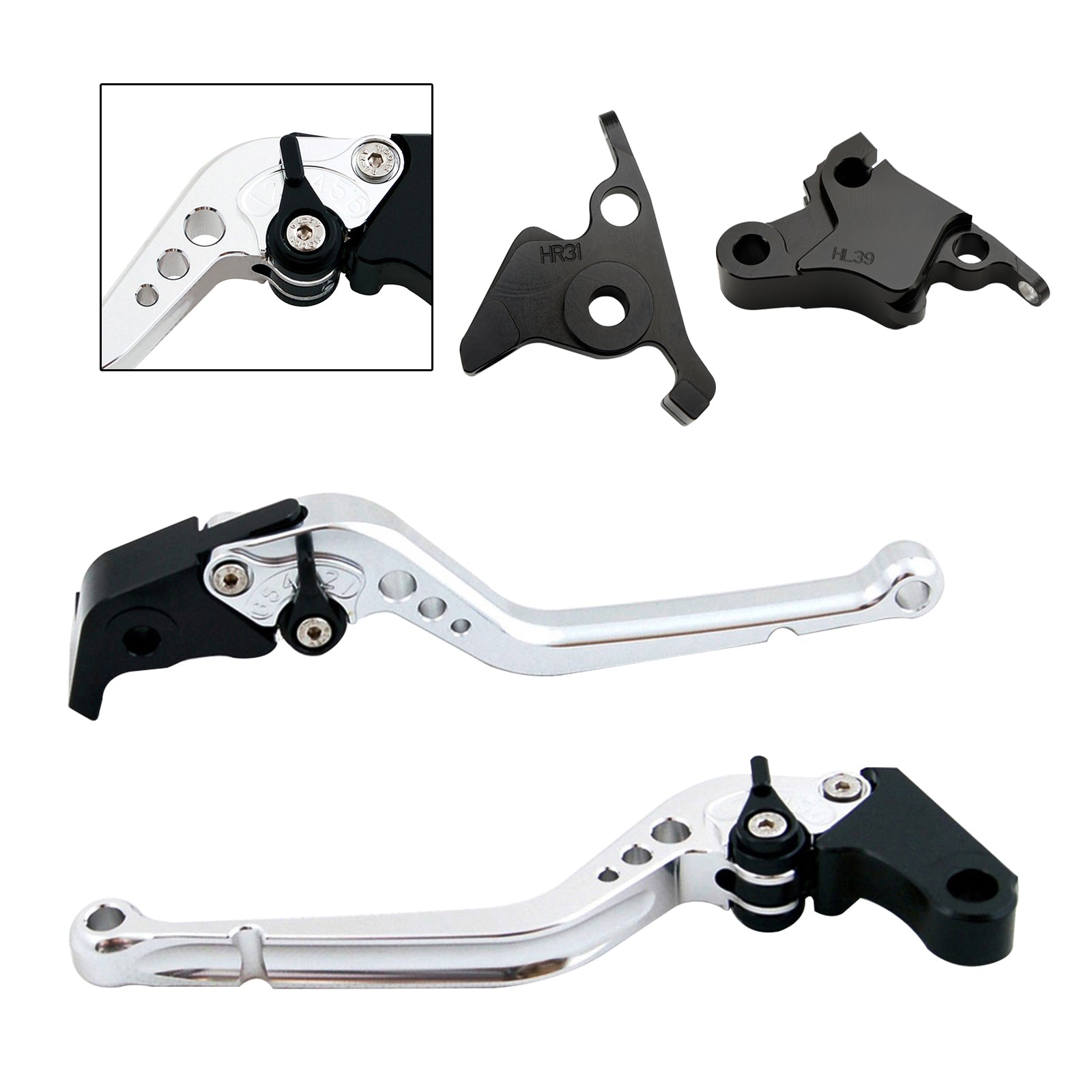 Palanca de freno de embrague larga apta para CFMOTO 450SS 450SR 21-23 450NK 23-24
