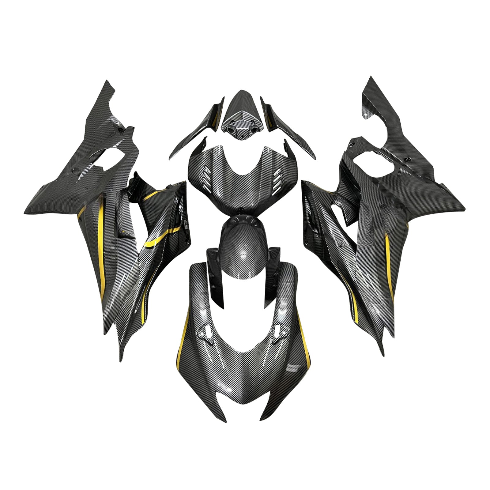 Kit de carenado de inyección, carrocería de plástico ABS apto para Yamaha YZF-R6 2017-2023