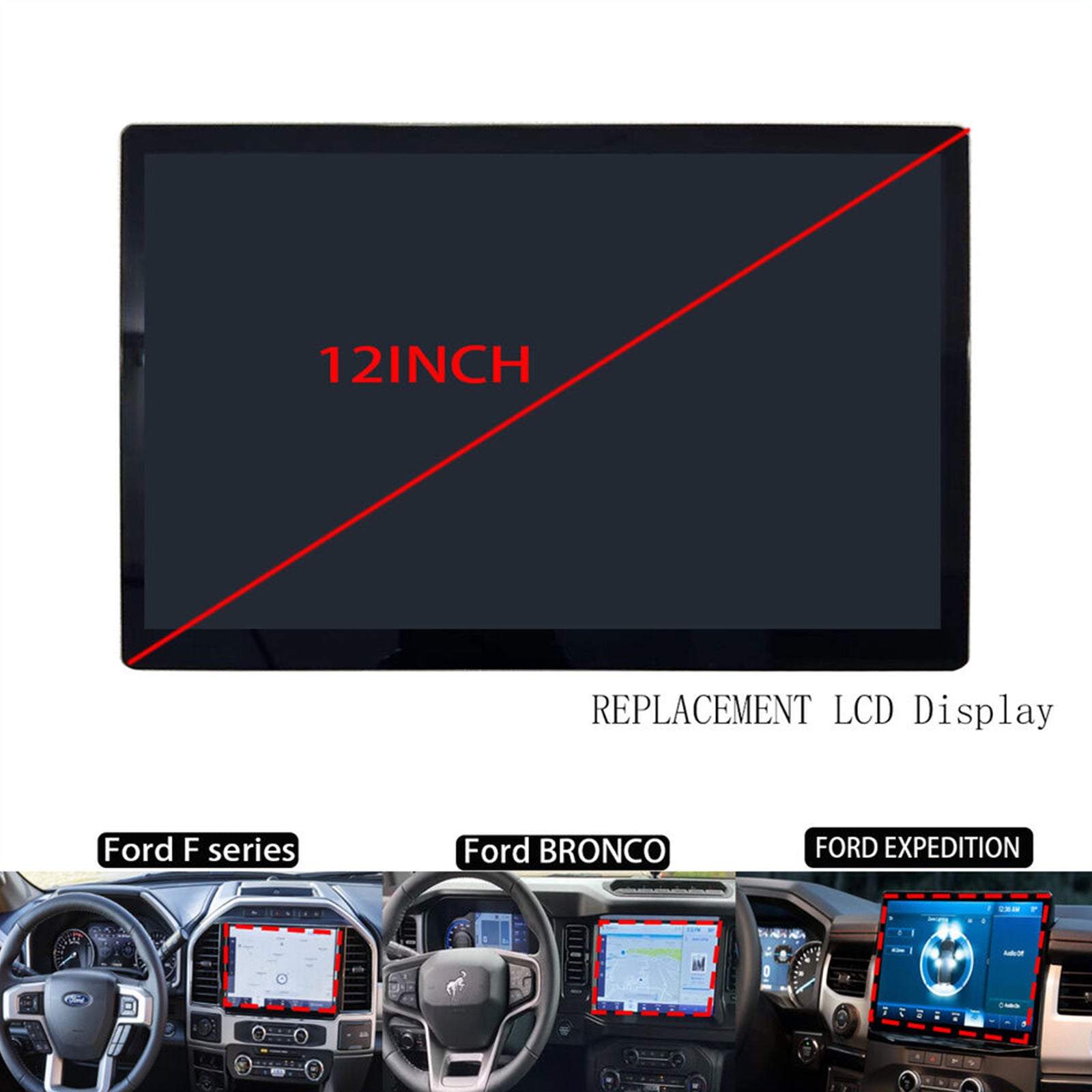 2021-2024 FORD F150 F-150 F250 Écran d'affichage 12 pouces Radio Navigation SYNC 4 ML3T-18B955-AF