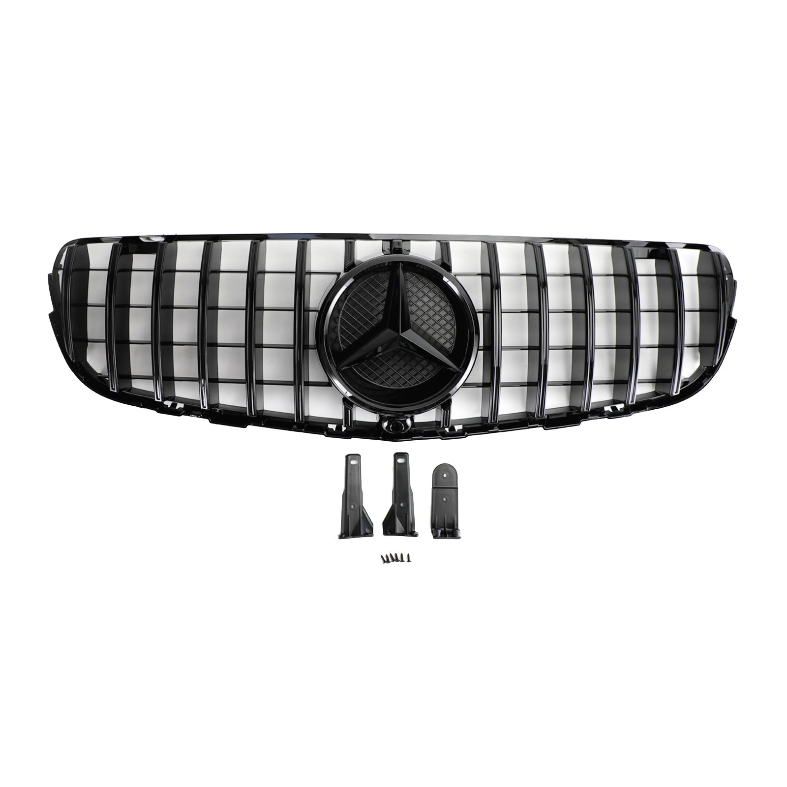 Calandre noire brillante Mercedes-Benz Classe GLCW253 X253 GLC300 GLC350 2015-2019 avec trou pour caméra