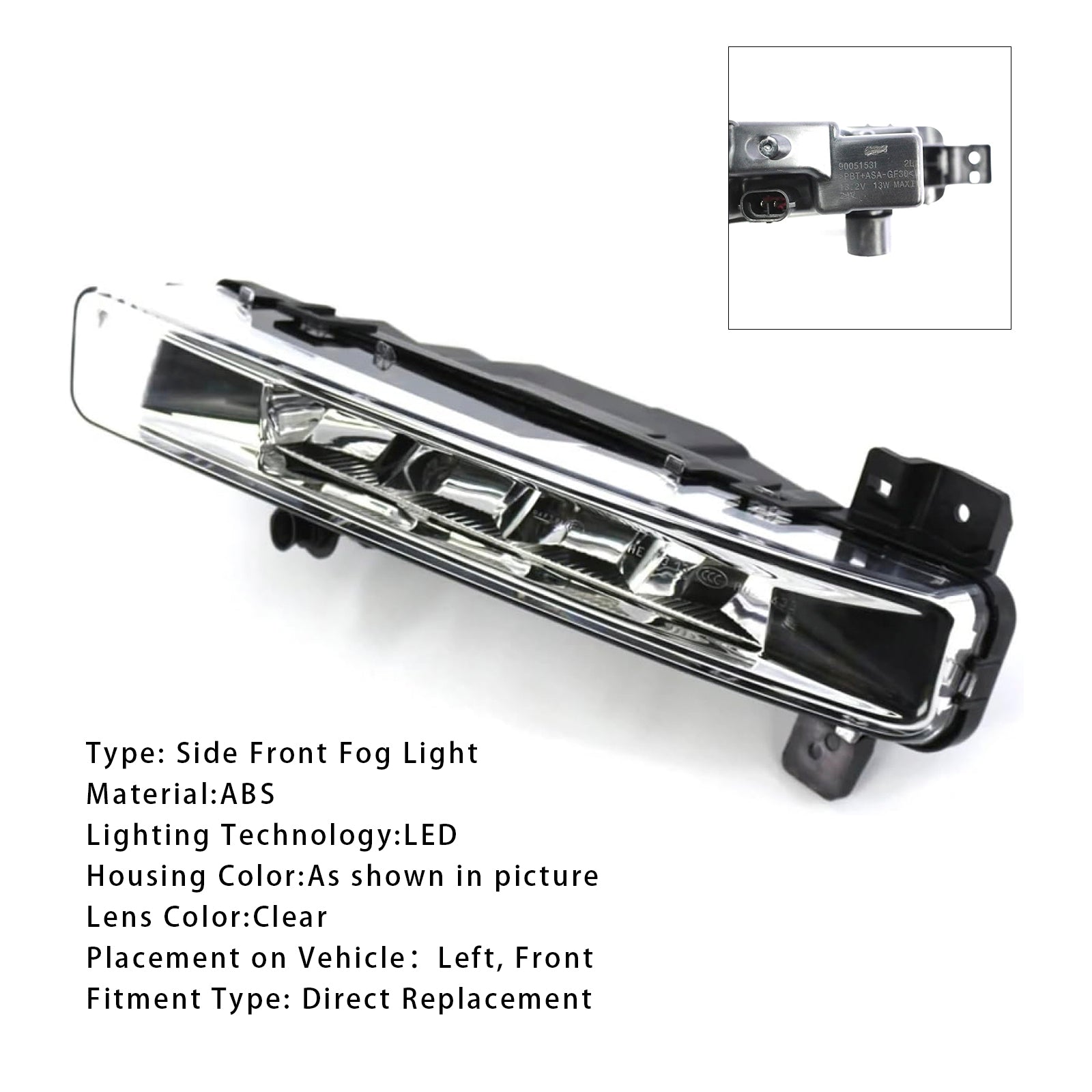 1 Pcs LED Front Left Fog Light For BMW 5 Series G30 G38 17-19 63177349131