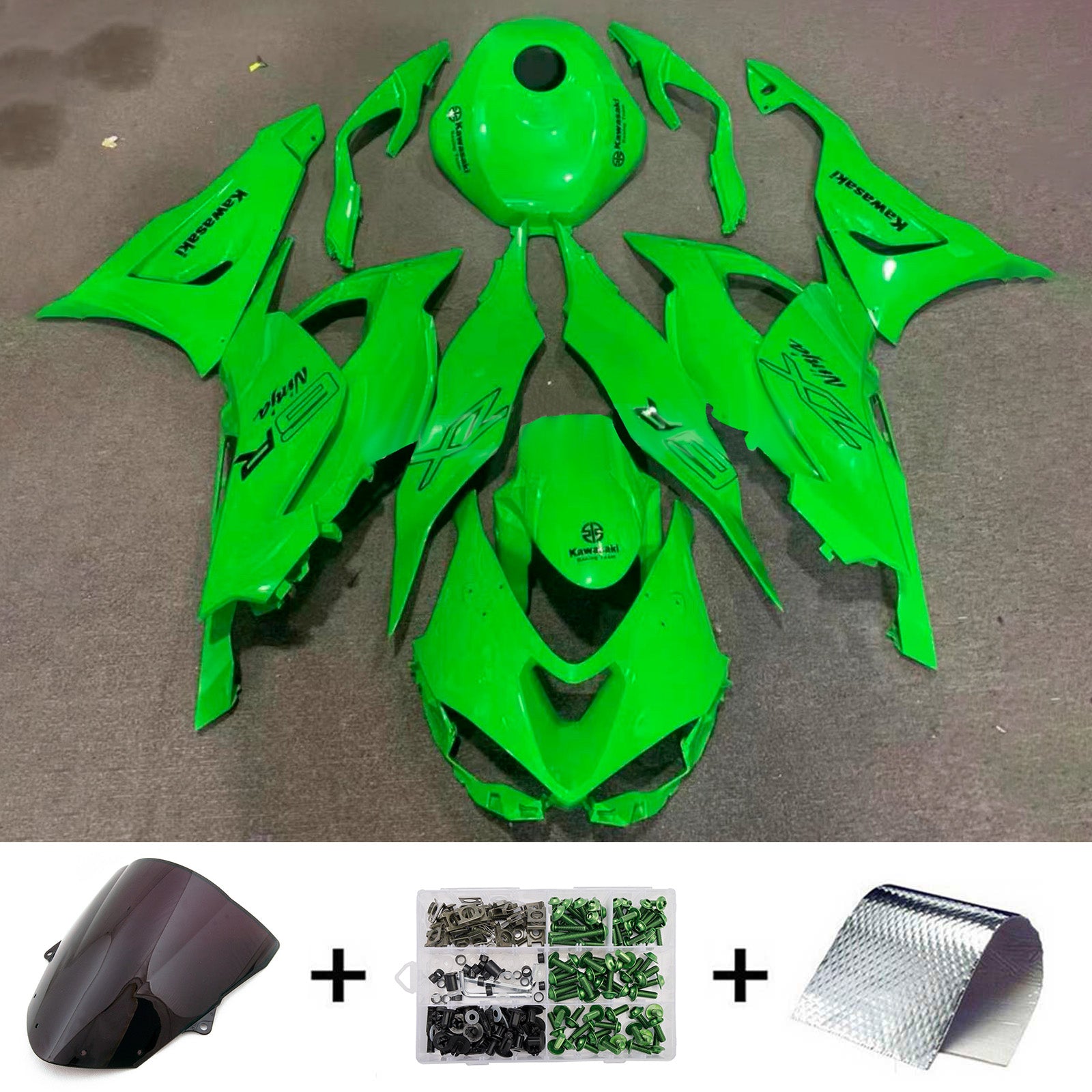Kit carenatura iniezione carrozzeria in plastica ABS adatta per Kawasaki ZX-6R 2024-2025