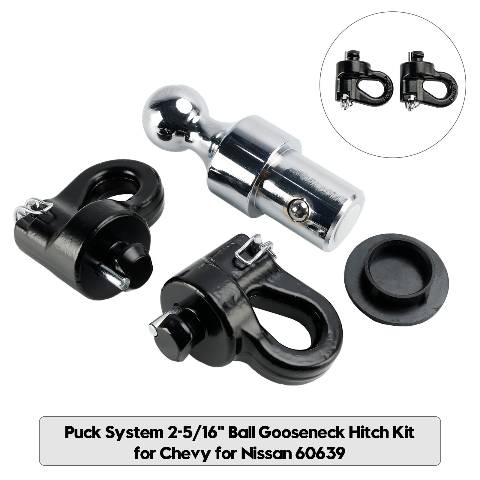 Puck System Kit d'attelage à col de cygne 2-5/16" pour Chevy et Nissan 60639